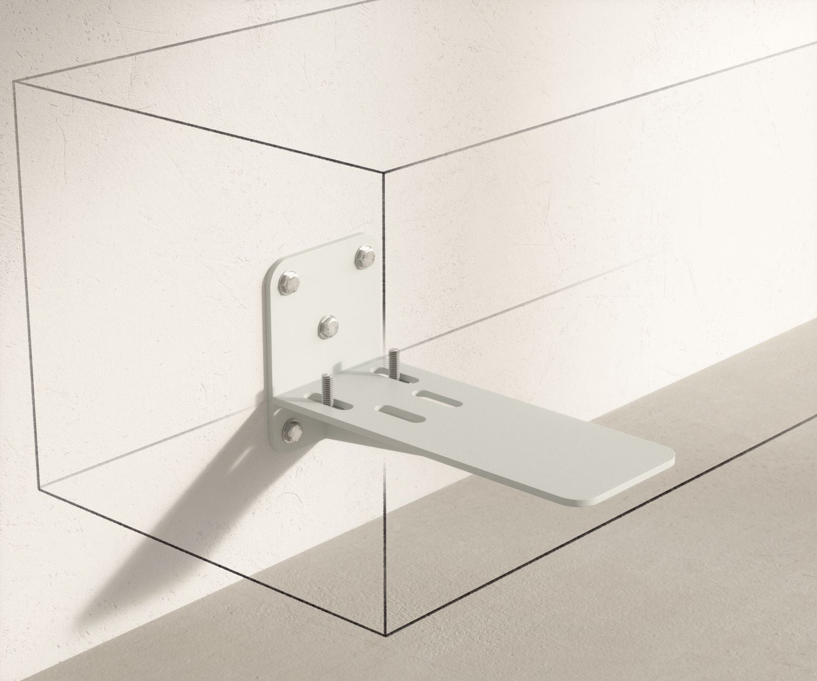 Lowboard Cuor 250 cm Keramik Laminam® Travertino Bianco Creme-Weiß 1 Klappe 1 Schubfach Schwebend 7