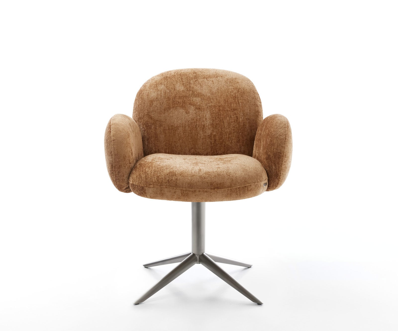 Drehstuhl Nube-Flex mit Armlehnen Chenille Rost Fußkreuz Graphit 360° drehbar Wippfunktion Taschenfederkern 2