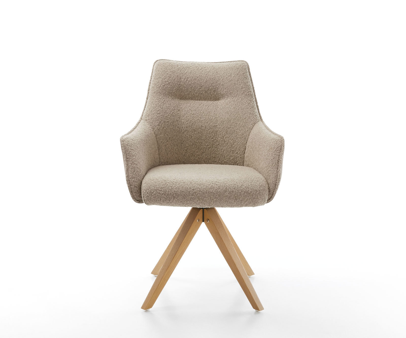 Drehstuhl Alja-Flex mit Armlehnen Materialmix Schlamm Holzgestell kantig Natur 180° drehbar Taschenfederkern 1 Drehstuhl Alja-Flex mit Armlehnen Materialmix Schlamm Holzgestell kantig Natur 180° drehbar Taschenfederkern 1