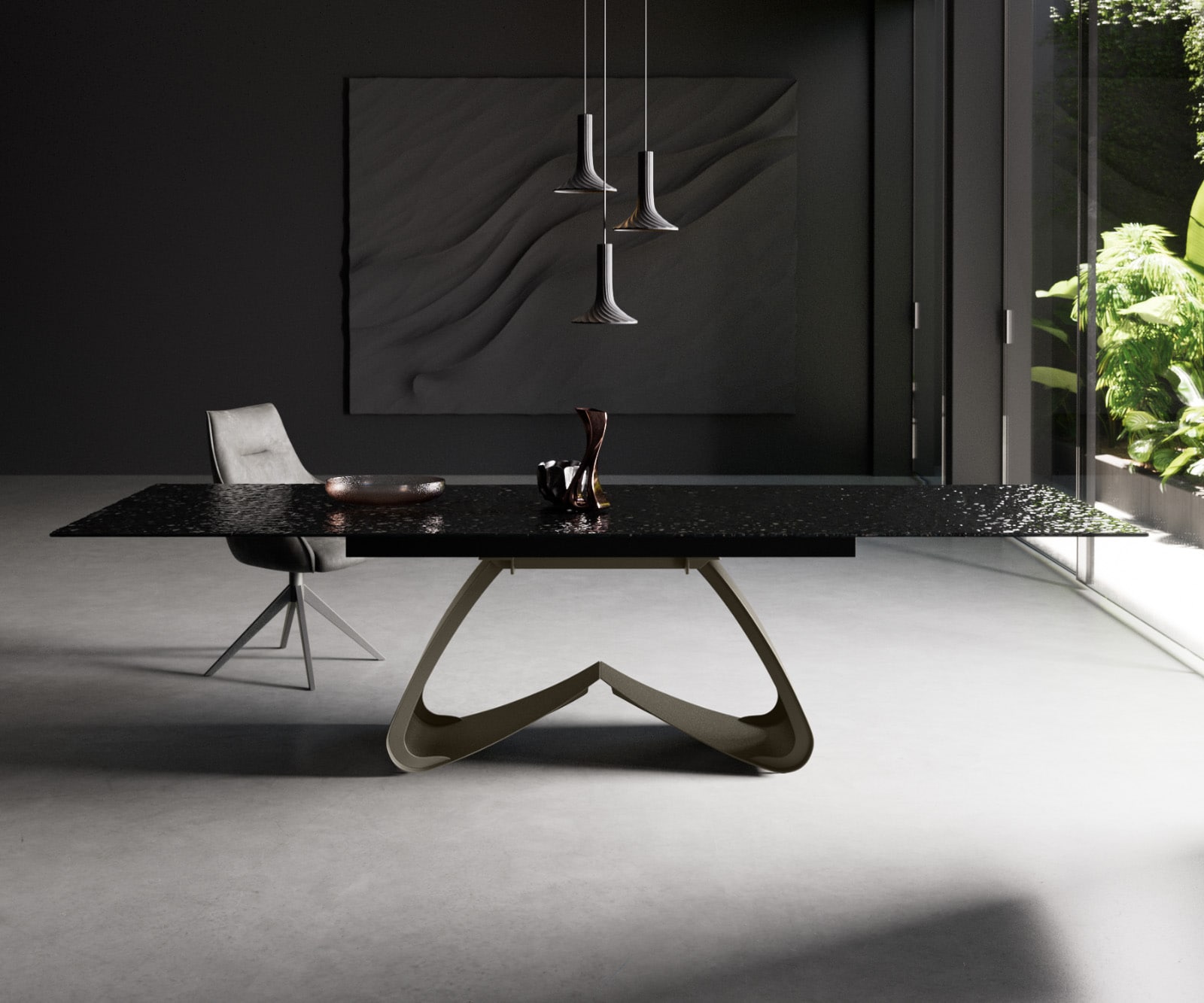W-Gestell Metall Effektfinish Titan für Ausziehtische von 180-300 cm 1 W-Gestell Metall Effektfinish Titan für Ausziehtische von 180-300 cm 1