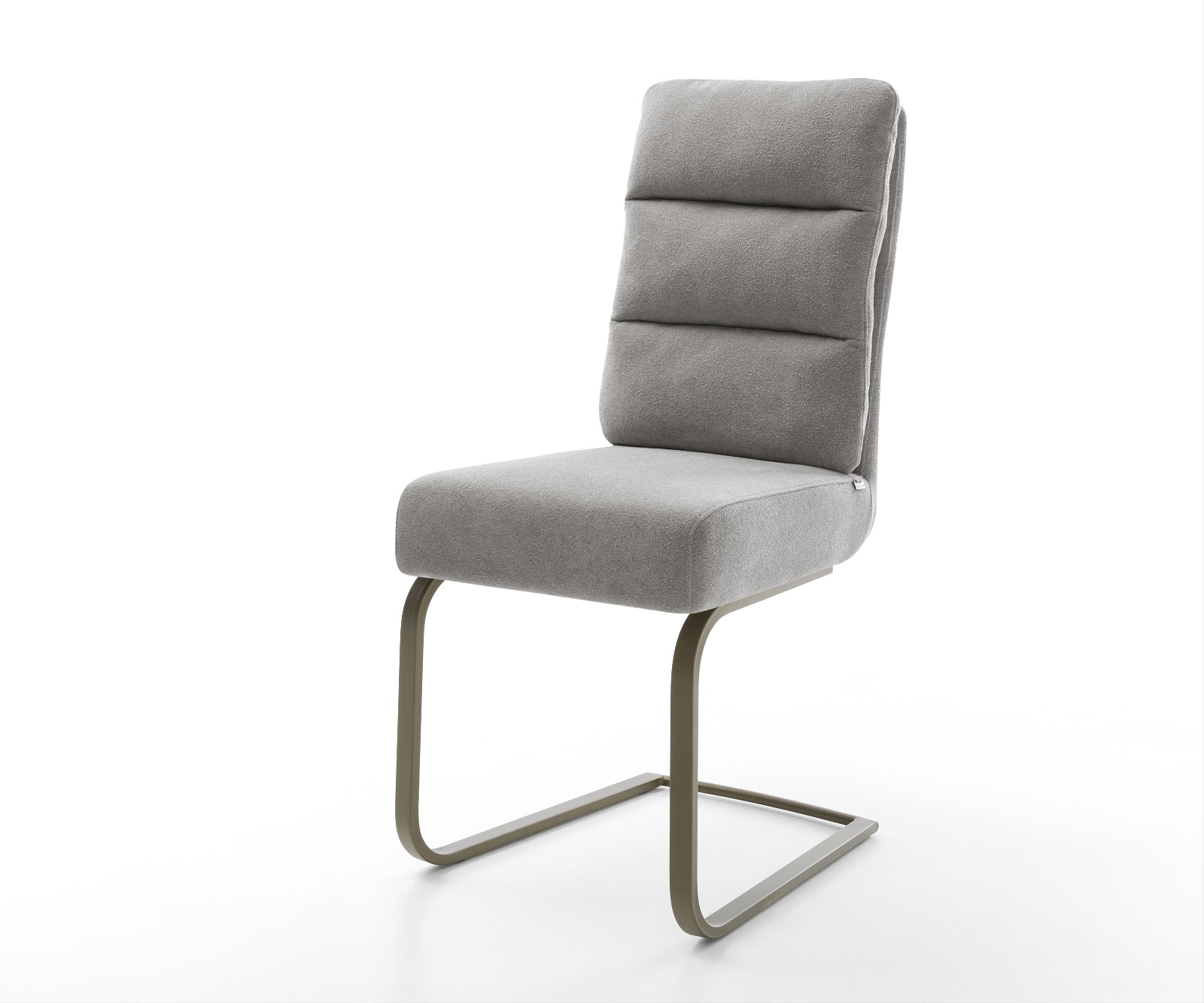 Freischwinger Pela-Flex Strukturstoff Soft Grau Freischwinger flach Effektfinish Titan Taschenfederkern
