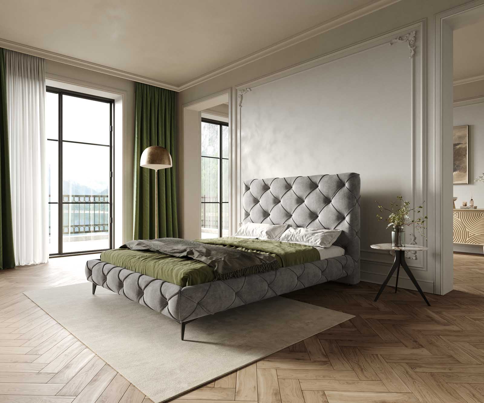 Designer Polsterbettgestell Nayara 1