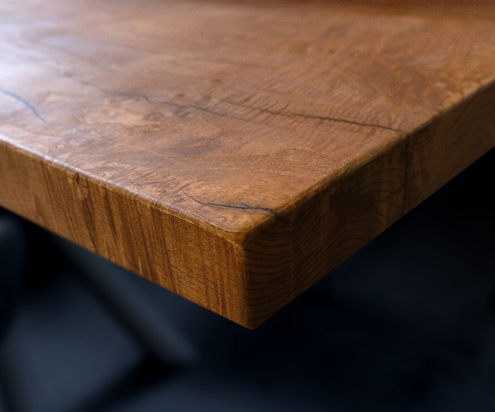 Tischplatte Esche Braun 200 cm Epoxid Schwarz-Transparent Unikat Nr. 32330 6