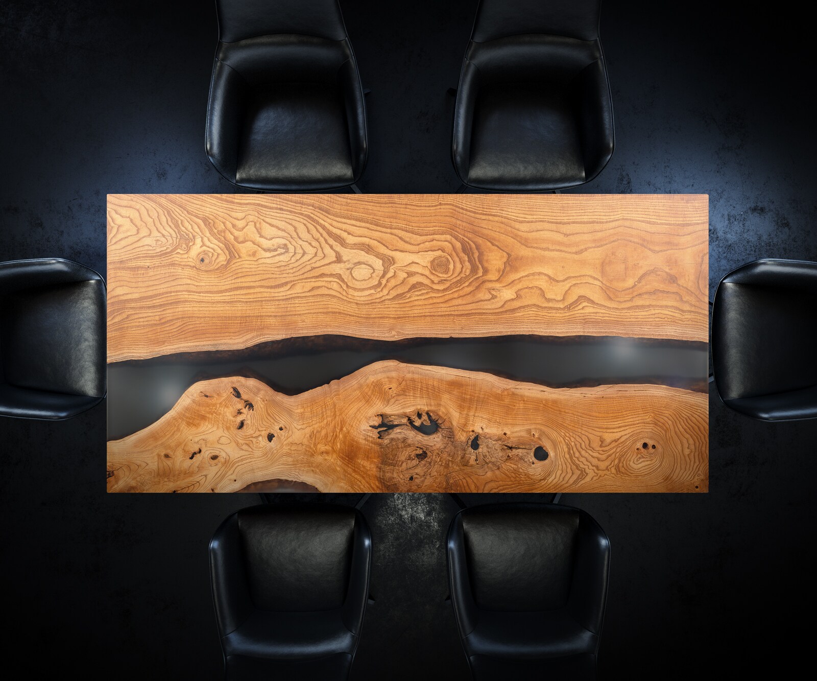 Tischplatte Esche Natur 200 cm Epoxid milchig Transparent Unikat Nr. 32343 1