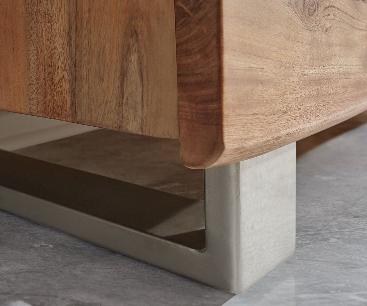 Sideboard Live-Edge 147 cm Akazie Natur 3 Türen 3 Schübe 6 Sideboard Live-Edge 147 cm Akazie Natur 3 Türen 3 Schübe 6