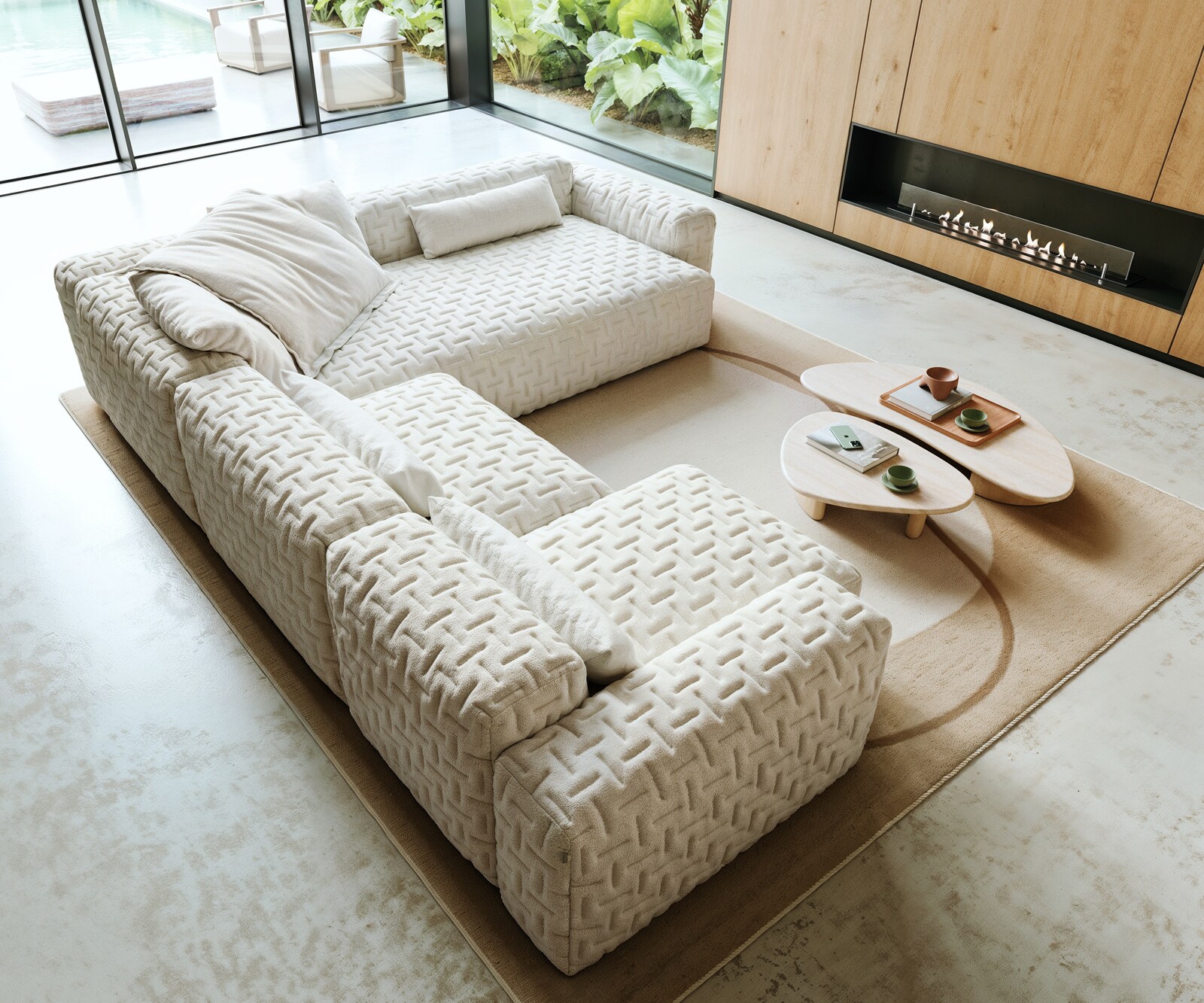 Wohnlandschaft Freestyle Icon 360x290 cm Bouclé Soft Beige 3