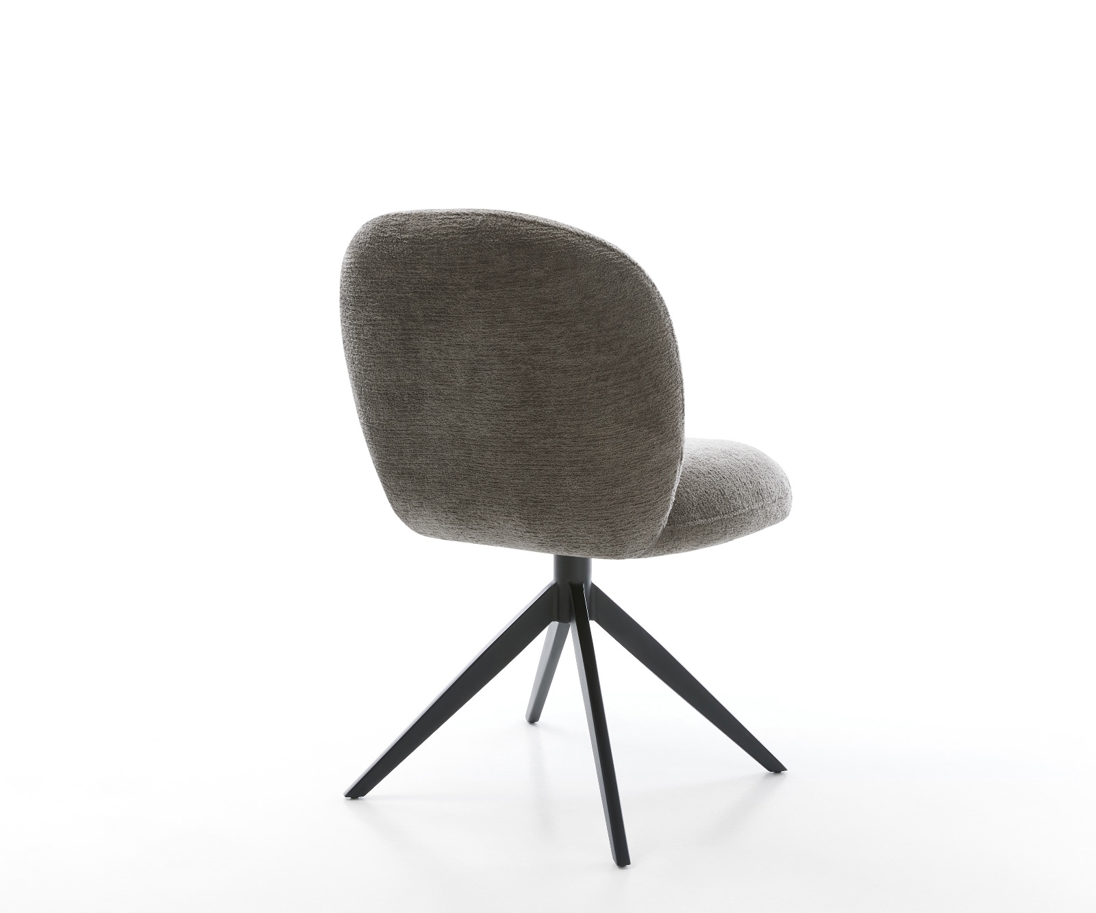 Drehstuhl Nube-Flex Bouclé Soft Schlamm Kreuzgestell breit Schwarz 360° drehbar Wippfunktion Taschenfederkern 4
