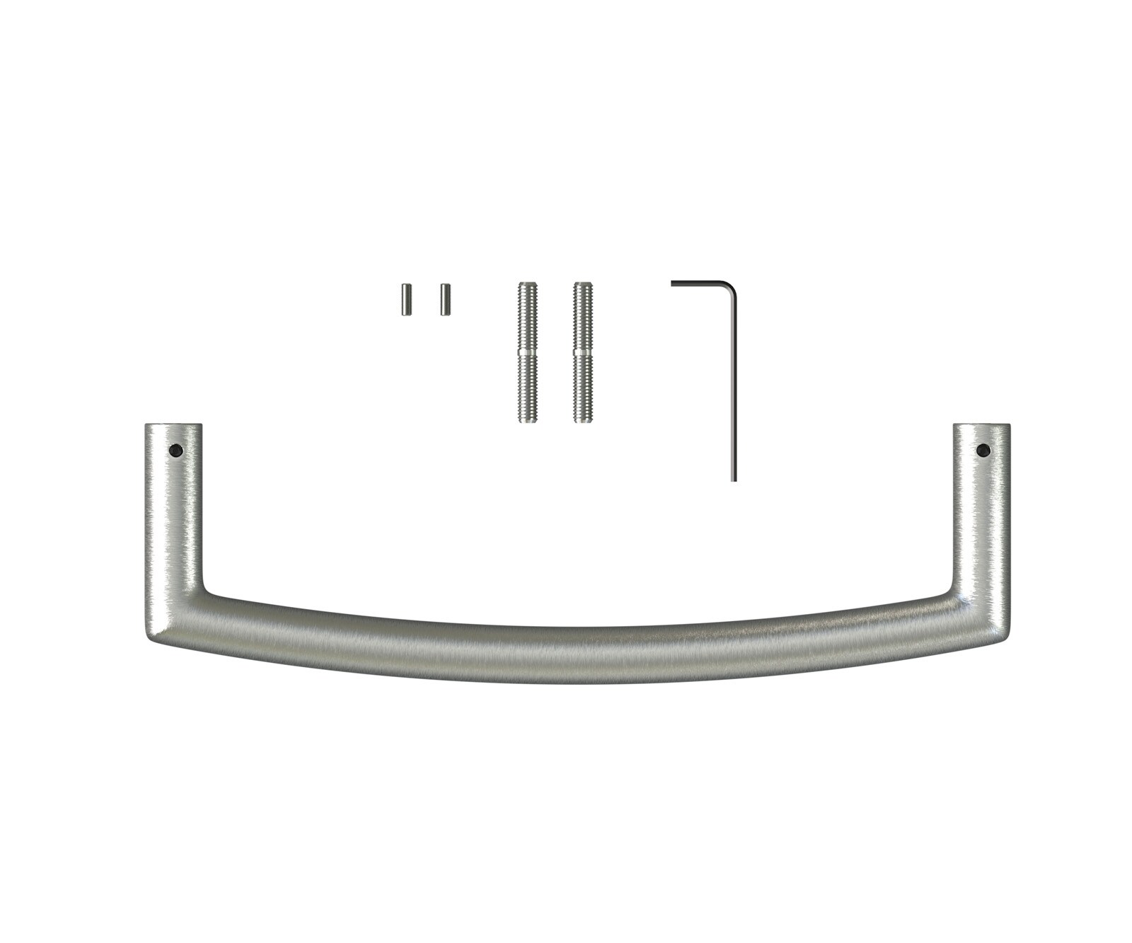 Barstuhlgriff Flex-Flach Edelstahl Silber  1