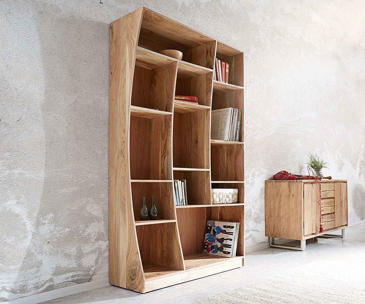 Standregal Live-Edge 120 cm Akazie Natur rechts Standregal Live-Edge 120 cm Akazie Natur rechts