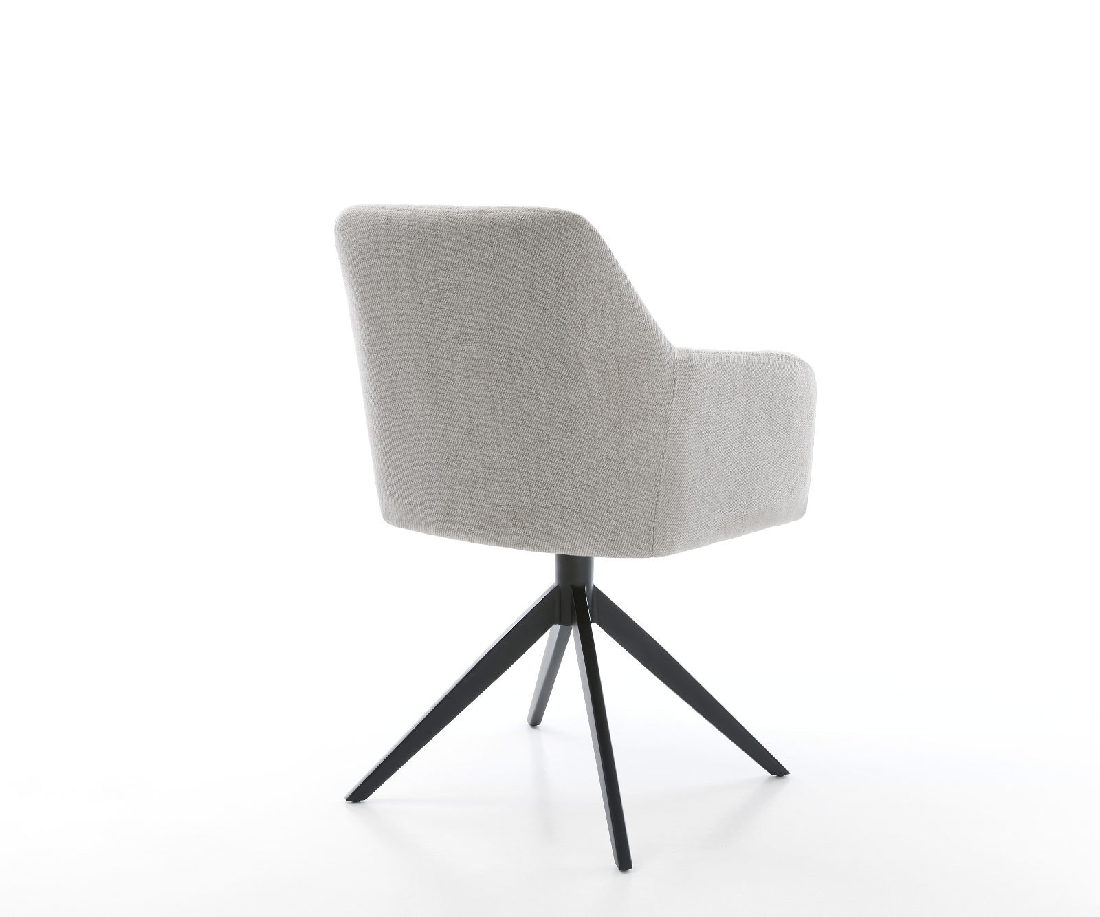 Esszimmerstuhl Greg-Flex Stripes Hellgrau Kreuzgestell breit Schwarz Taschenfederkern 4 Esszimmerstuhl Greg-Flex Stripes Hellgrau Kreuzgestell breit Schwarz Taschenfederkern 4