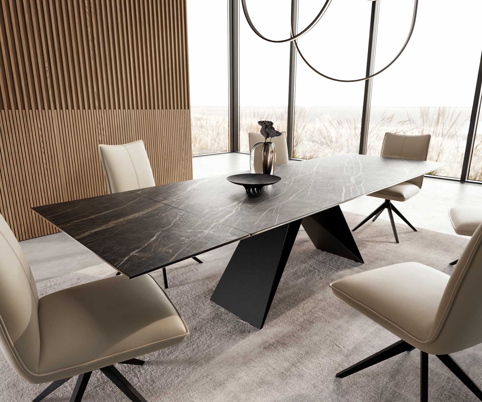 DELIFE Esstisch Edge, Keramik Laminam®Noir Desir günstig online kaufen