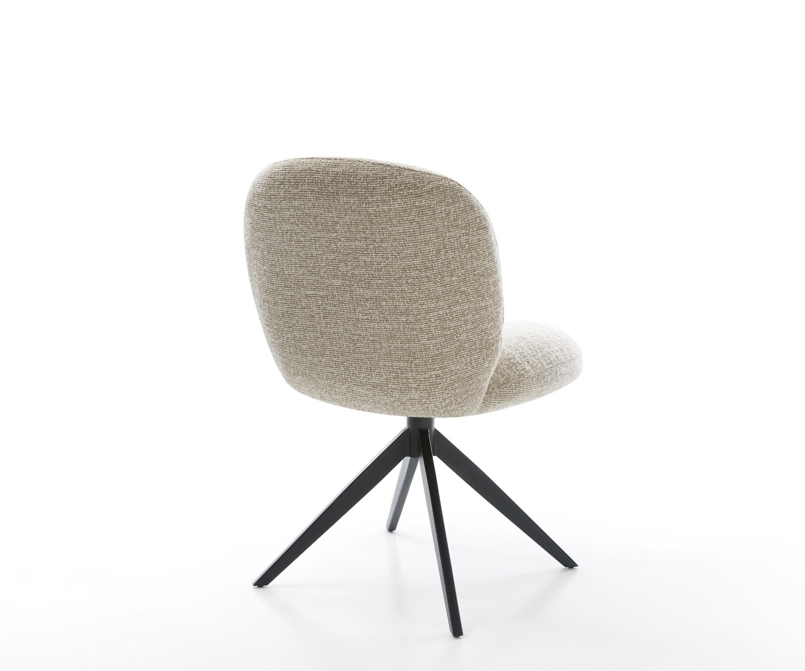 Drehstuhl Nube-Flex Webstoff Soft Beige Kreuzgestell breit Schwarz 360° drehbar Wippfunktion Taschenfederkern 5