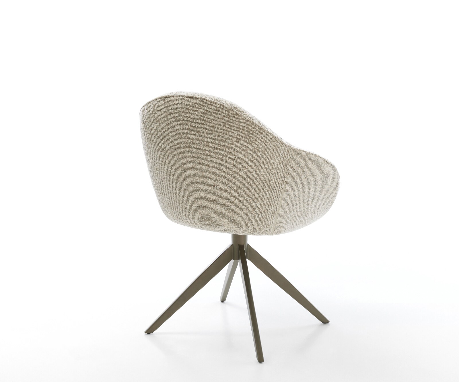Drehstuhl Gaio-Flex Webstoff Soft Beige Kreuzgestell breit Effektfinish Titan 360° drehbar Wippfunktion 4