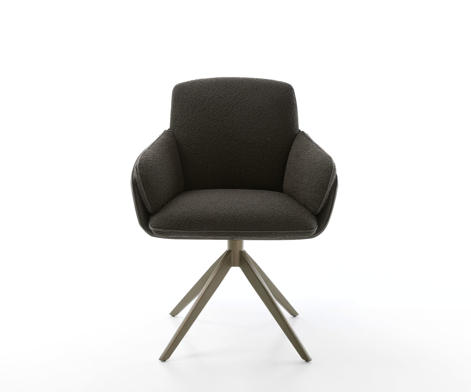 Drehstuhl Luan-Flex mit Armlehnen Materialmix Schwarz Kreuzgestell breit Effektfinish Titan 360° drehbar Wippfunktion 1 Drehstuhl Luan-Flex mit Armlehnen Materialmix Schwarz Kreuzgestell breit Effektfinish Titan 360° drehbar Wippfunktion 1