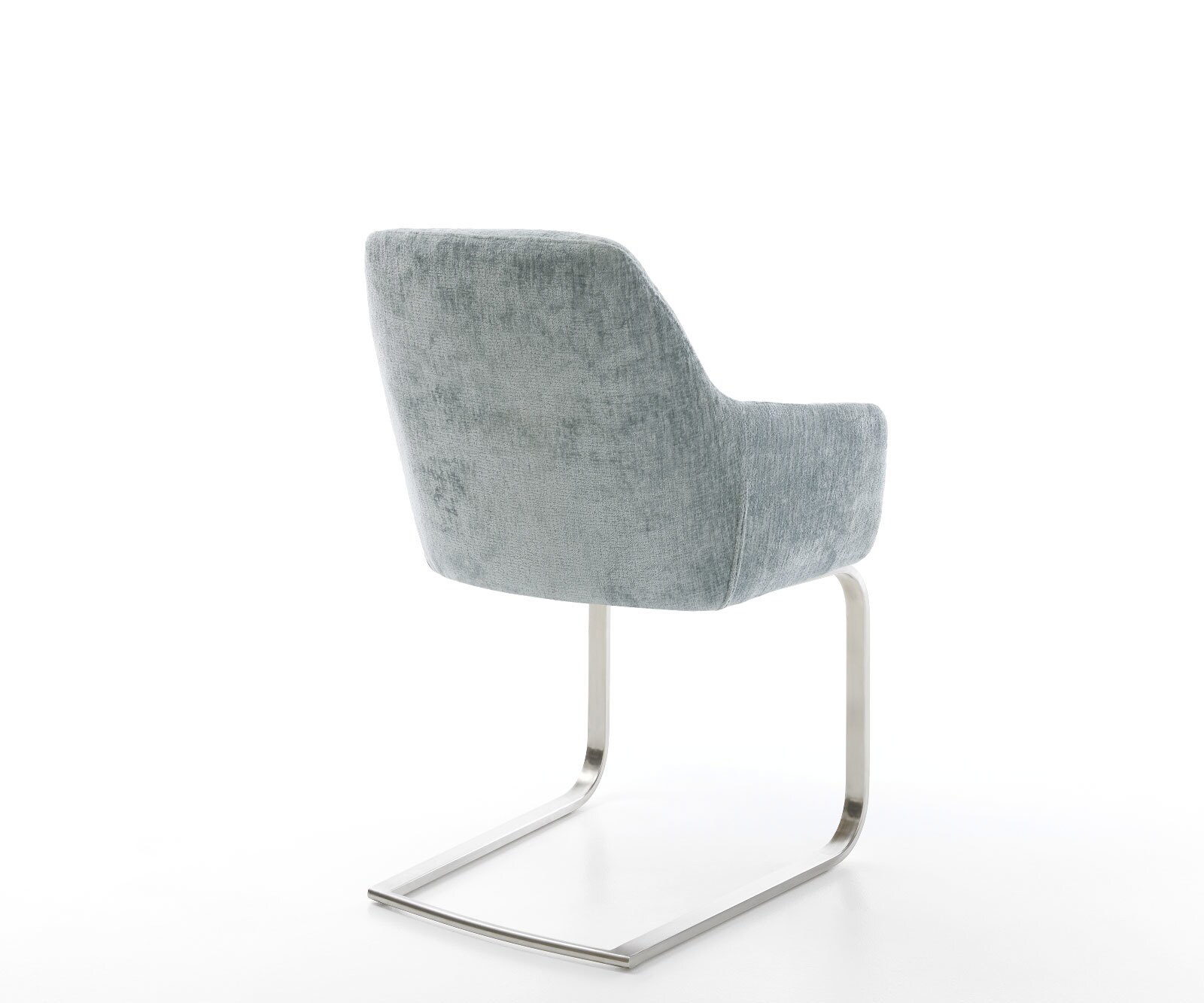 Freischwinger Pejo-Flex Chenille Pastellblau Freischwinger flach Edelstahl Taschenfederkern 4