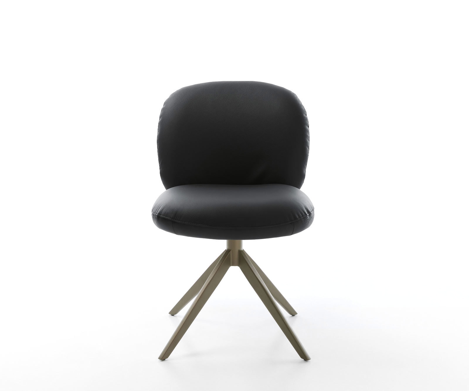 Drehstuhl Nube-Flex Echt-Leder Schwarz Kreuzgestell breit Effektfinish Titan 360° drehbar Wippfunktion Taschenfederkern 1 Drehstuhl Nube-Flex Echt-Leder Schwarz Kreuzgestell breit Effektfinish Titan 360° drehbar Wippfunktion Taschenfederkern 1
