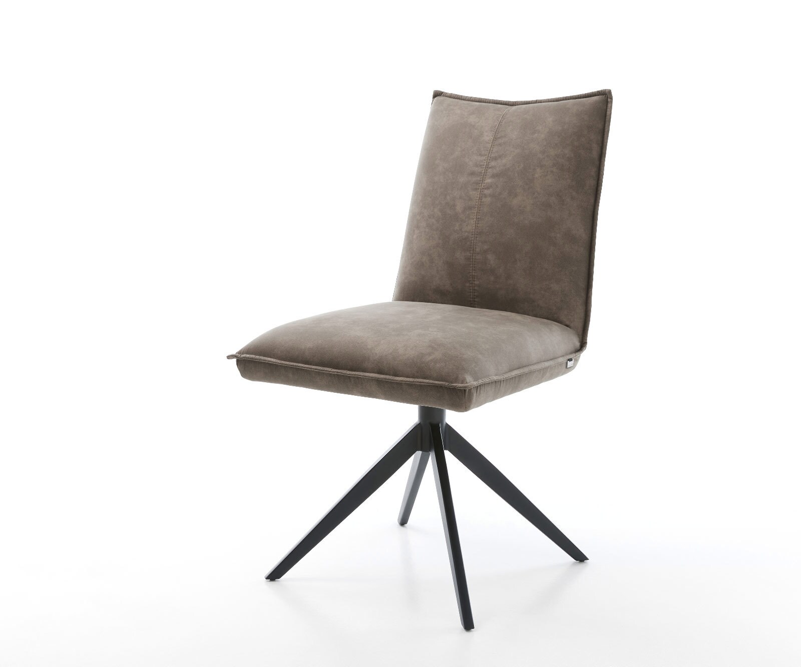 Drehstuhl Lelio-Flex Mikrofaser Taupe Vintage Kreuzgestell breit Schwarz 36 günstig online kaufen