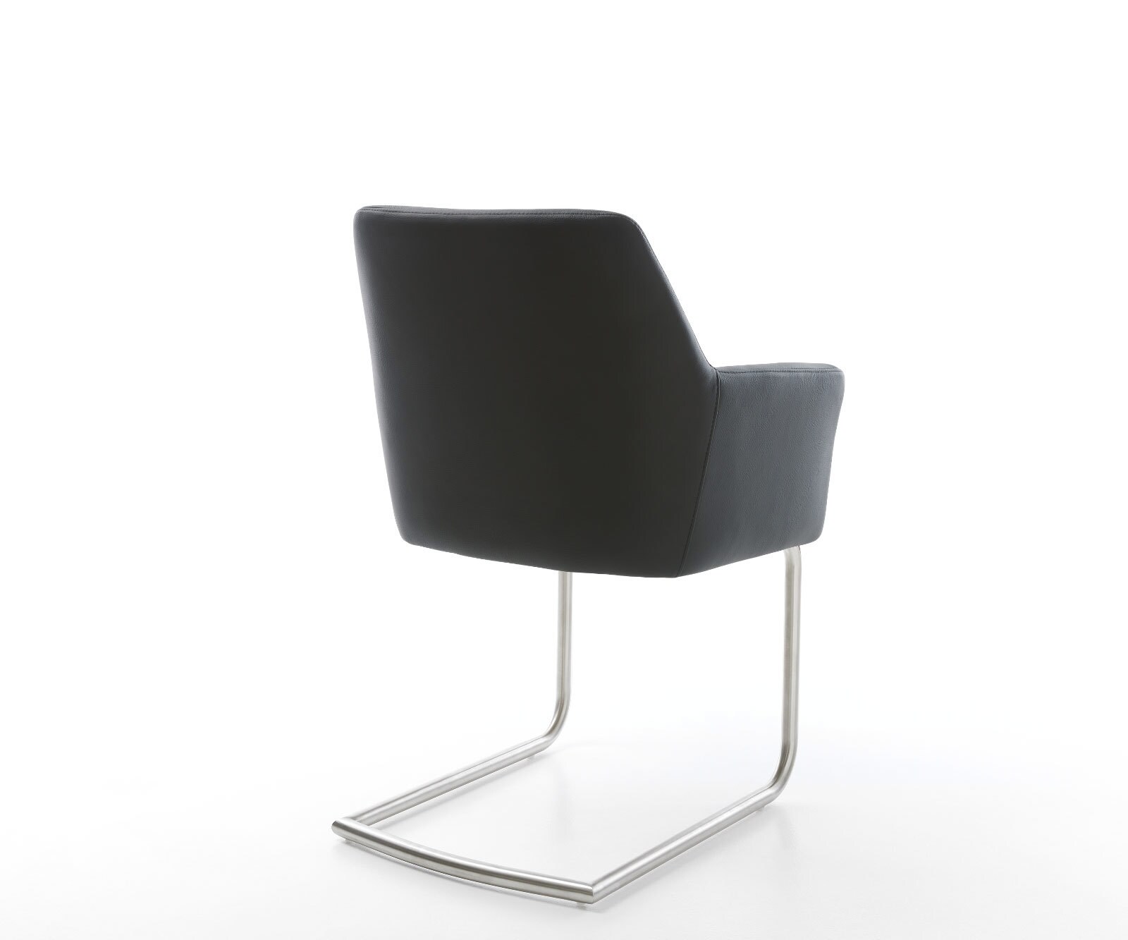 Freischwinger Xana-Flex mit Armlehnen Echt-Leder Schwarz Freischwinger rund Edelstahl Taschenfederkern 4 Freischwinger Xana-Flex mit Armlehnen Echt-Leder Schwarz Freischwinger rund Edelstahl Taschenfederkern 4