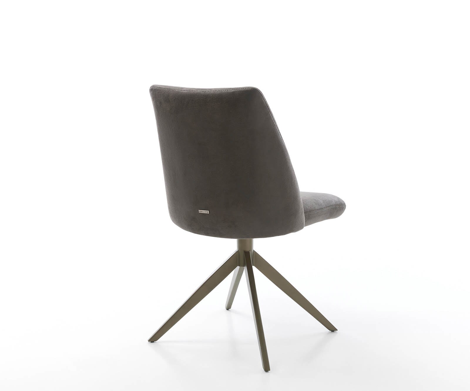 Drehstuhl Elso-Flex Mikrofaser Anthrazit Vintage Kreuzgestell breit Effektfinish Titan 360° drehbar Taschenfederkern 4