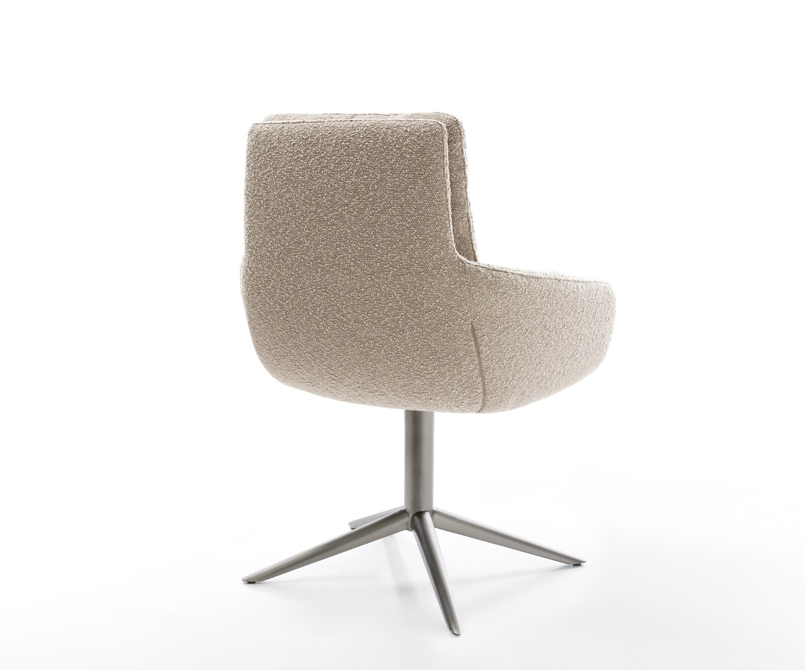 Drehstuhl Abelia-Flex mit Armlehnen Bouclé Schlamm Fußkreuz Graphit 360° drehbar Wippfunktion 5