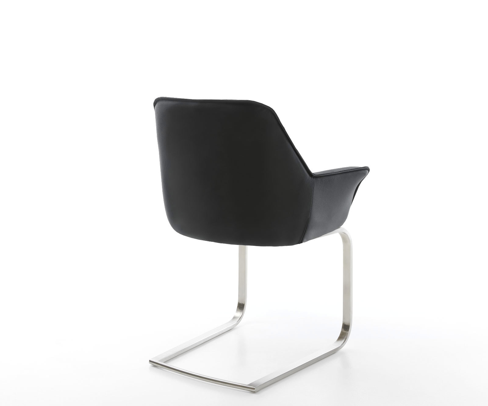 Freischwinger Kaira-Flex Echt-Leder Schwarz Freischwinger flach Edelstahl 4 Freischwinger Kaira-Flex Echt-Leder Schwarz Freischwinger flach Edelstahl 4