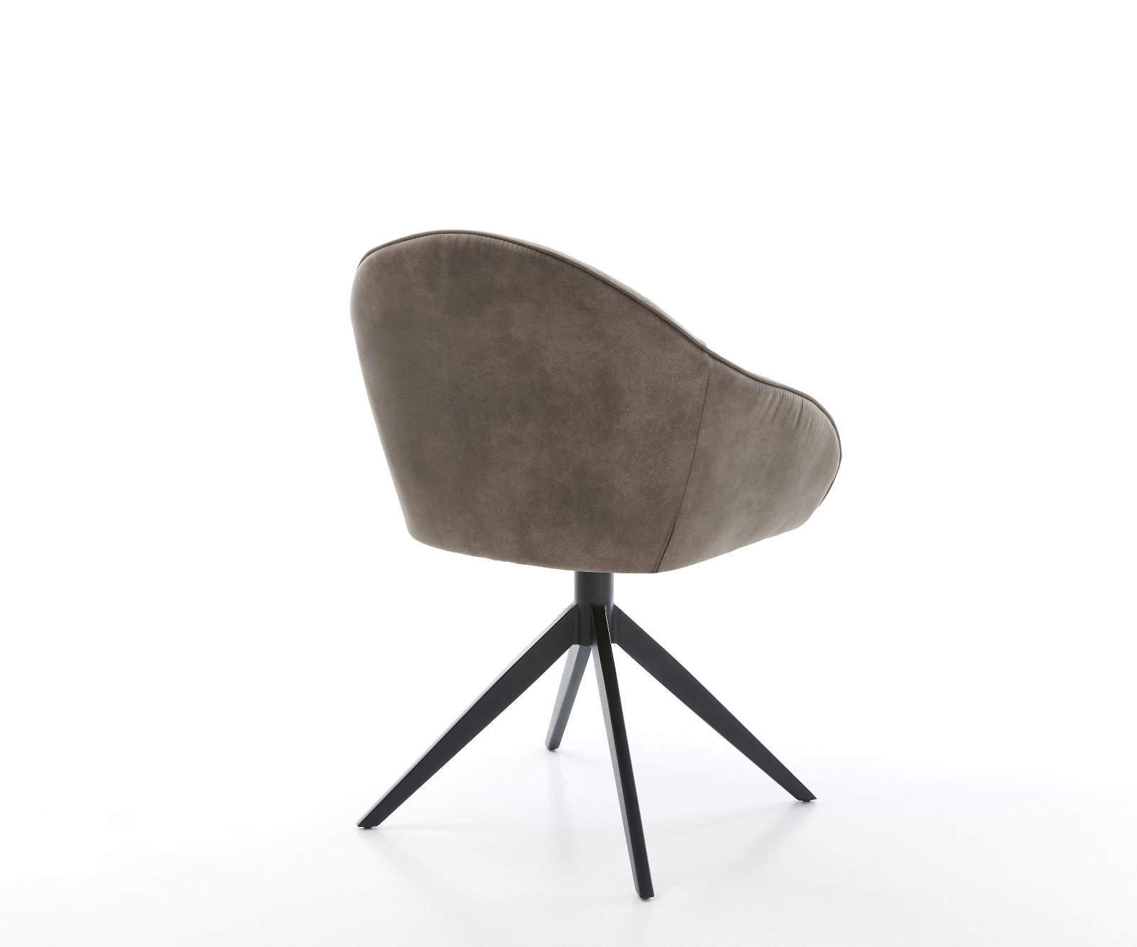 Drehstuhl Gaio-Flex Mikrofaser Taupe Vintage Kreuzgestell breit Schwarz 360° drehbar Wippfunktion 4 Drehstuhl Gaio-Flex Mikrofaser Taupe Vintage Kreuzgestell breit Schwarz 360° drehbar Wippfunktion 4