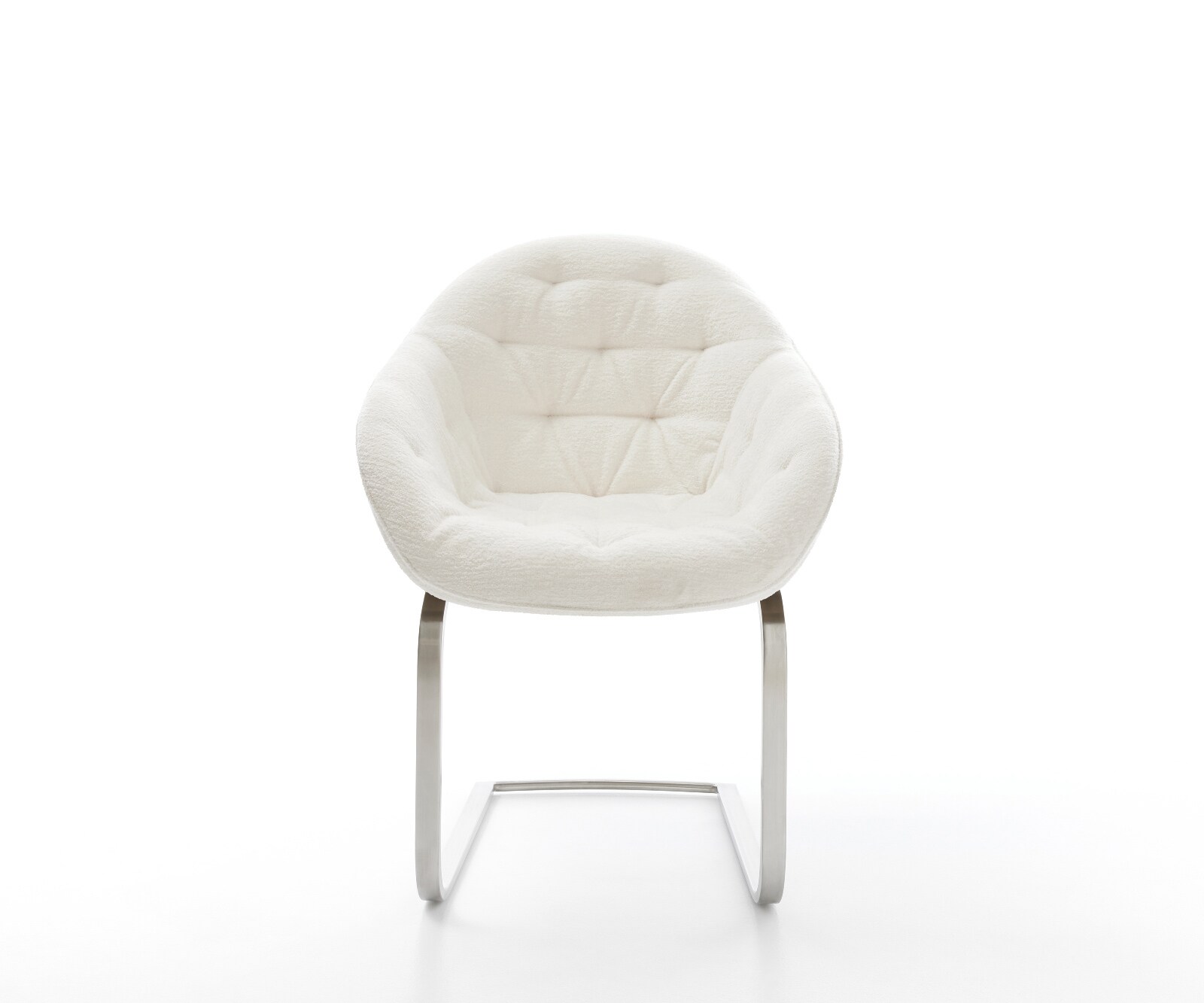 Freischwinger Gaio-Flex Bouclé Soft Beige Freischwinger flach Edelstahl 2