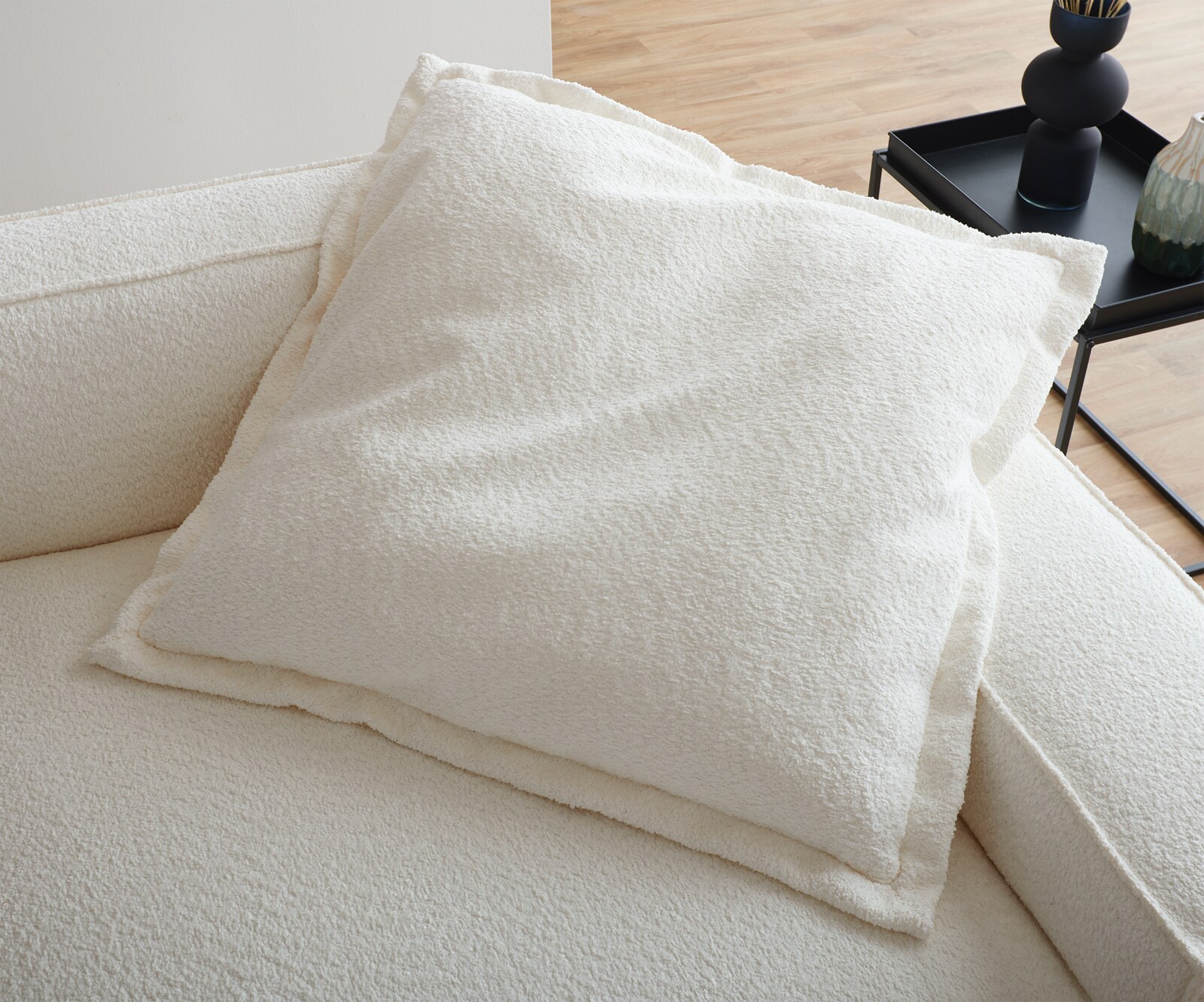 Wurfkissen Sirpio 70x70 Bouclé Creme-Weiß 3