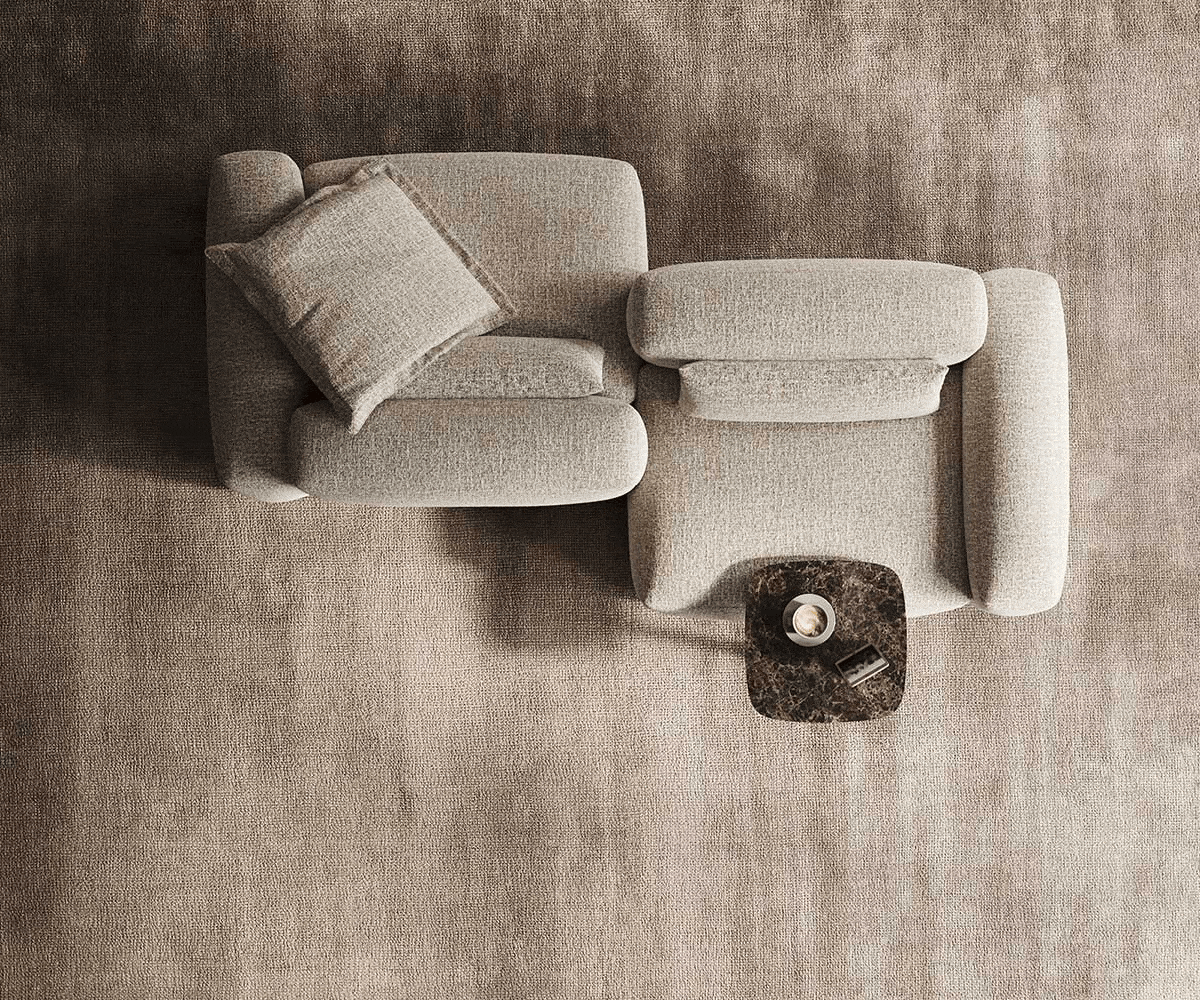 Big-Sofa Freestyle 280x110 cm Webstoff Soft Beige Kappnaht 5