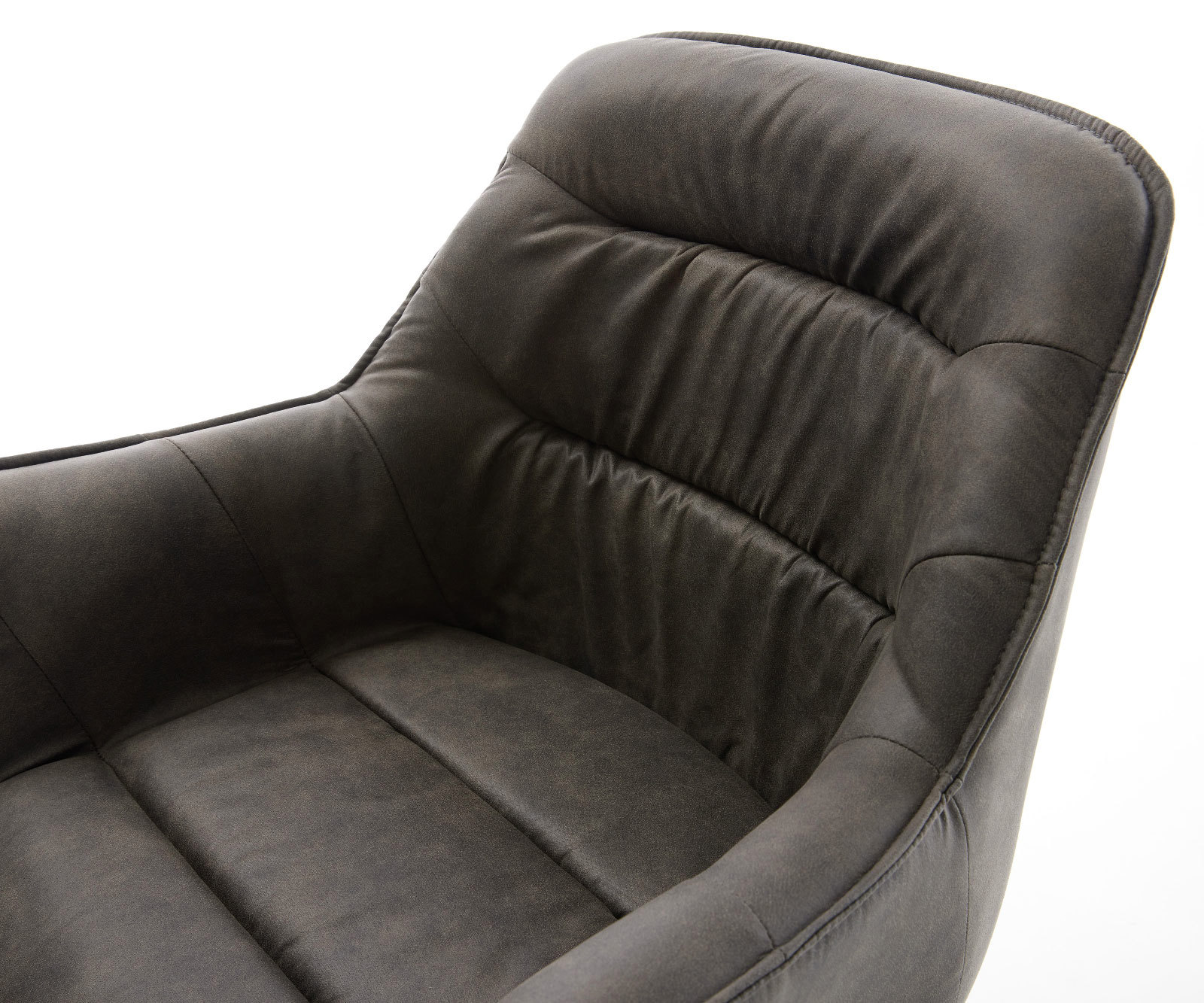 Freischwinger Kaira-Flex Mikrofaser Anthrazit Vintage Freischwinger rund Schwarz 3 Freischwinger Kaira-Flex Mikrofaser Anthrazit Vintage Freischwinger rund Schwarz 3