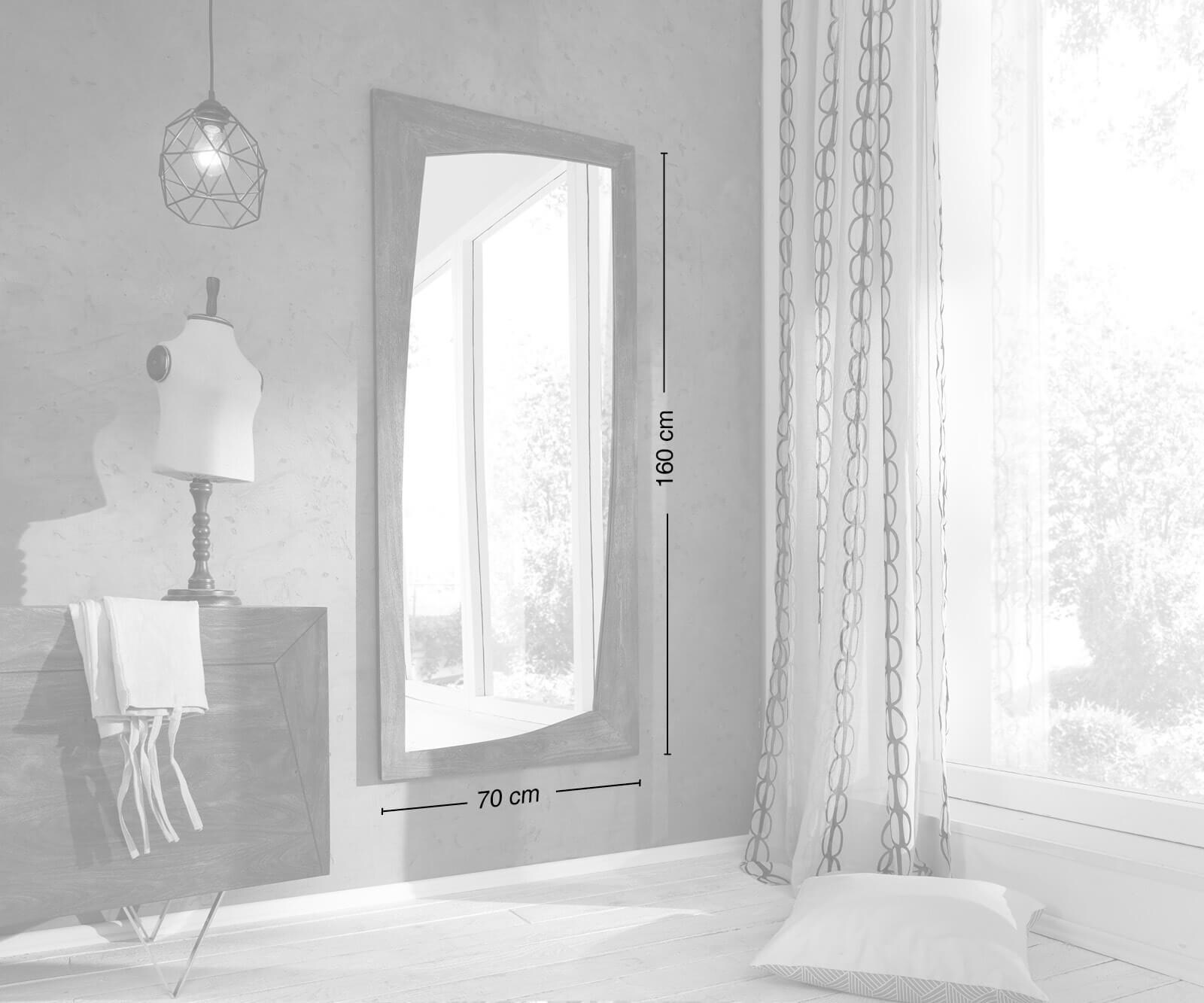 Design-Wandspiegel Wyatt 160x70 cm Akazie Platin 4
