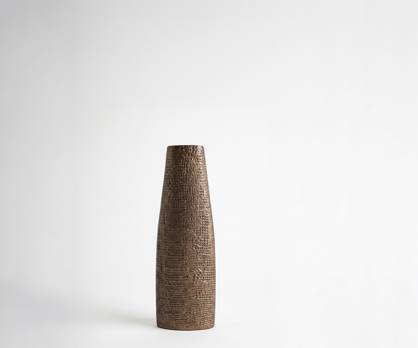 Vase Conico l13 x P7 x H35 cm Aluminium Aurum Satin Moulé