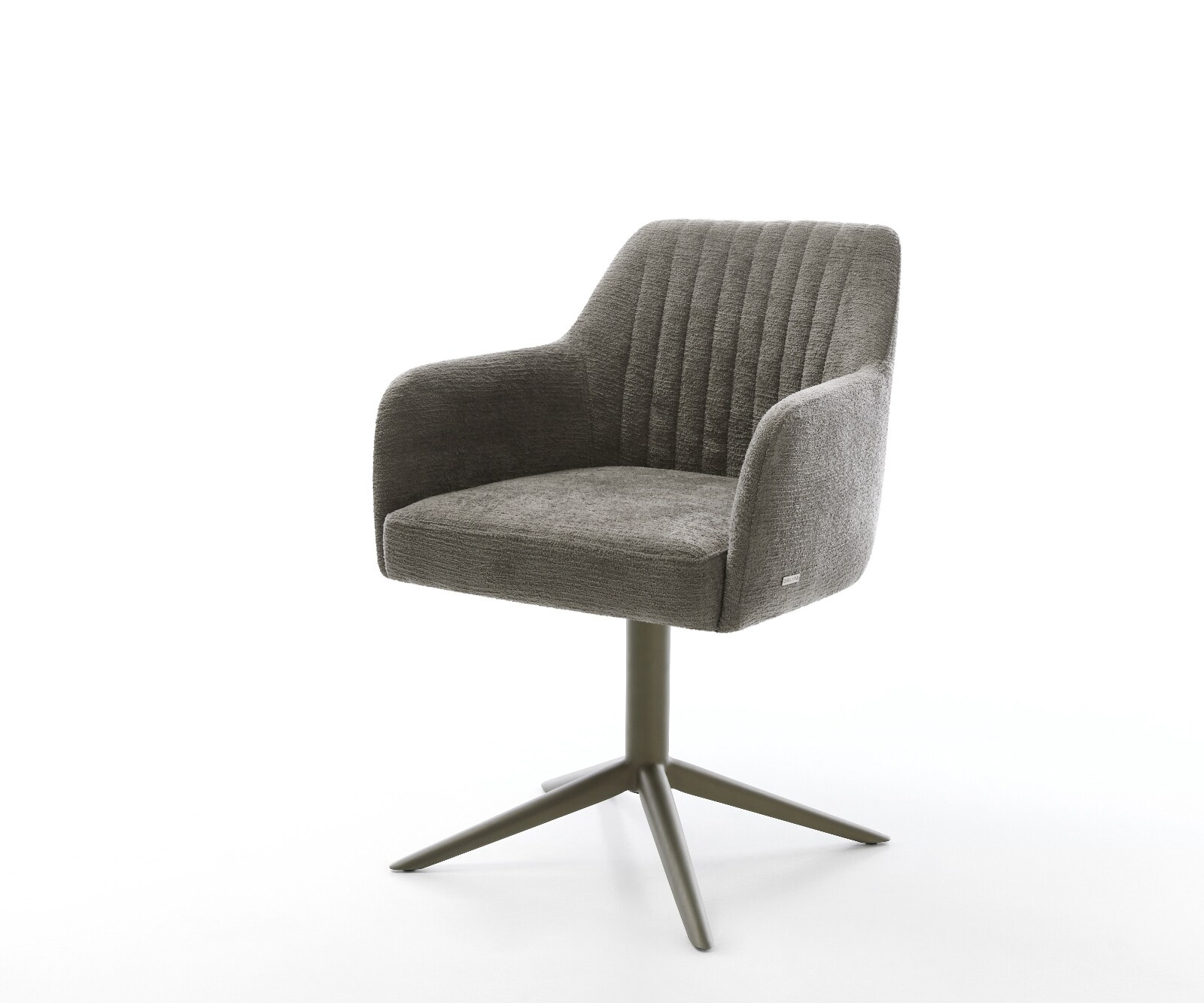 Drehstuhl Greg-Flex Bouclé Soft Schlamm Fußkreuz Effektfinish Titan 360° dr günstig online kaufen