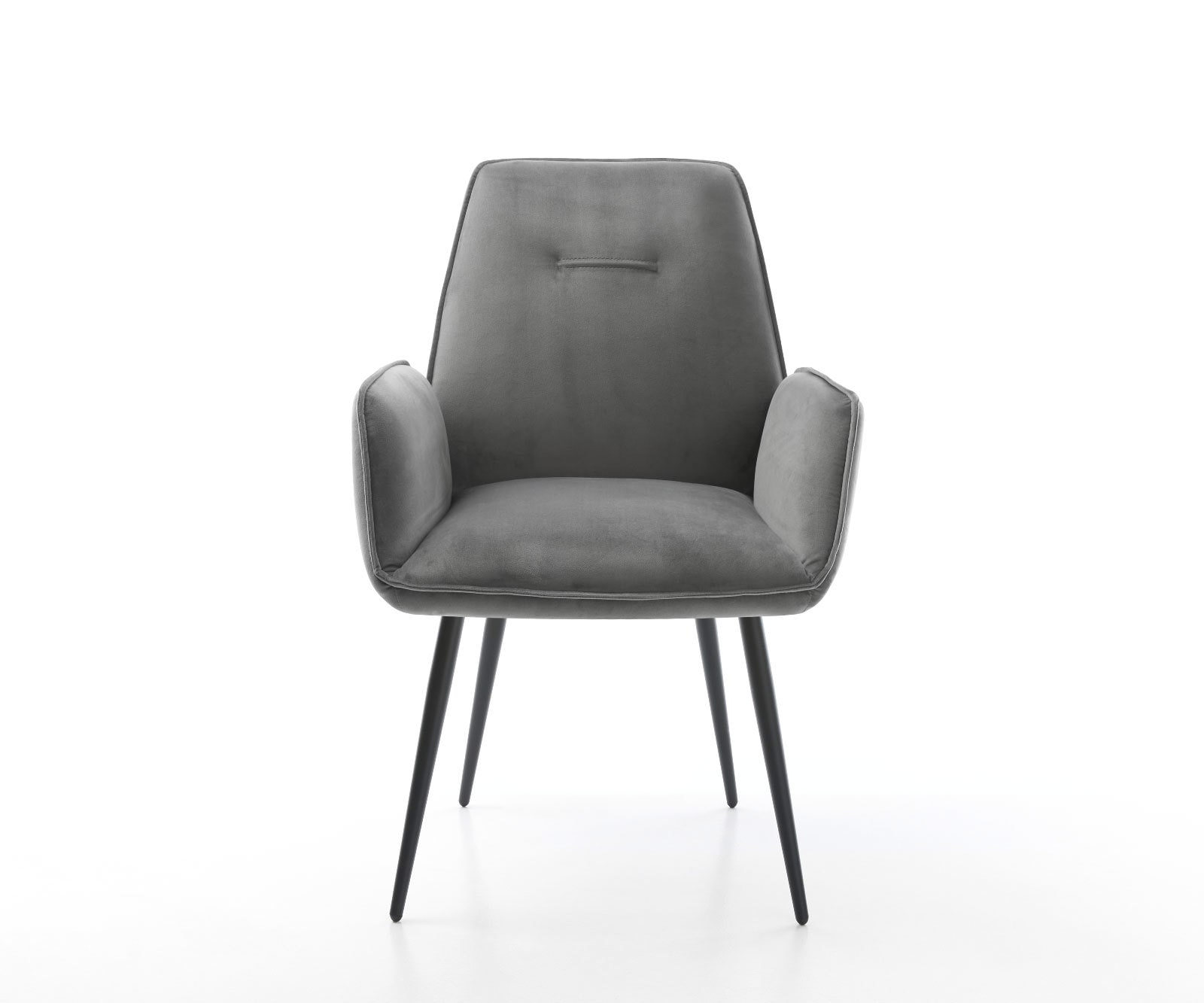 Esszimmerstuhl Zoa-Flex Samt Grau 4-Fuß konisch Schwarz Taschenfederkern 1 Esszimmerstuhl Zoa-Flex Samt Grau 4-Fuß konisch Schwarz Taschenfederkern 1