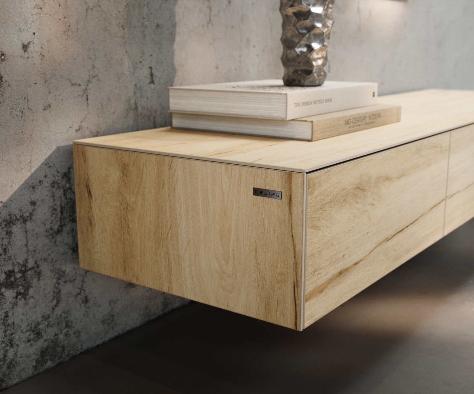 Lowboard Cuor 150 cm Keramik Laminam® Sabbia Eichefarbig 1 Klappe 1 Schubfach Fuß Schwebeoptik Acrylglas 6 Lowboard Cuor 150 cm Keramik Laminam® Sabbia Eichefarbig 1 Klappe 1 Schubfach Fuß Schwebeoptik Acrylglas 6