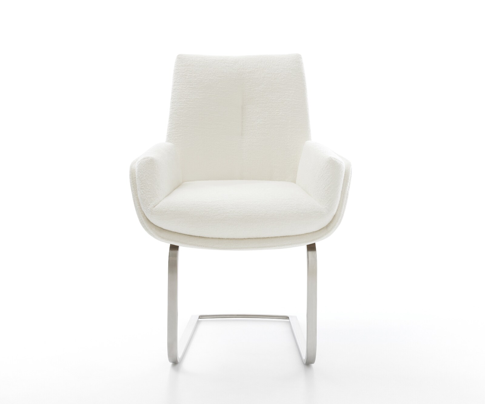 Freischwinger Clea-Flex Bouclé Soft Beige Freischwinger flach Edelstahl 1