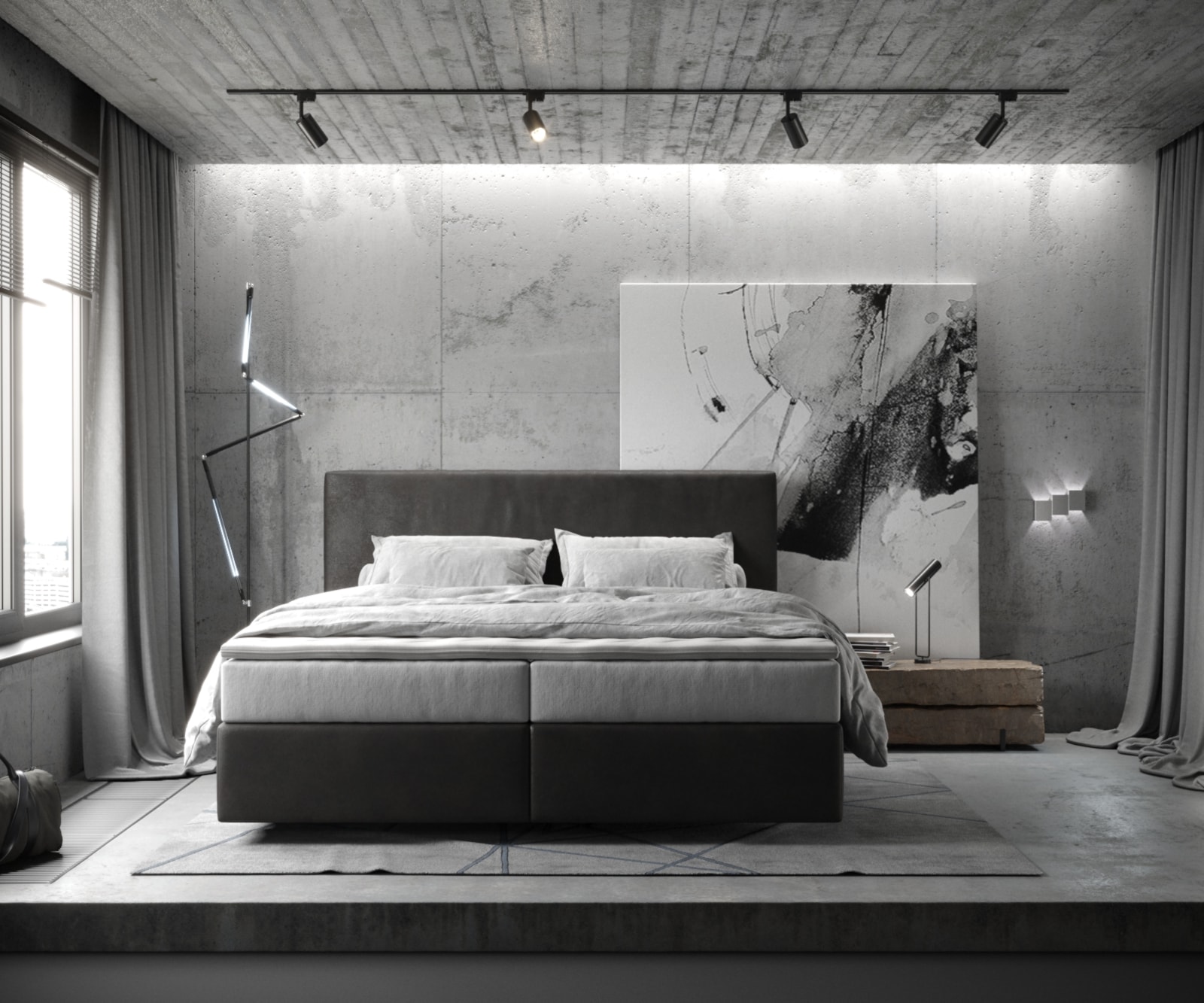Boxspringbett Dream-Well 180x200 cm Mikrofaser Anthrazit Vintage mit TFK Matratze und Visco Topper 1 Boxspringbett Dream-Well 180x200 cm Mikrofaser Anthrazit Vintage mit TFK Matratze und Visco Topper 1