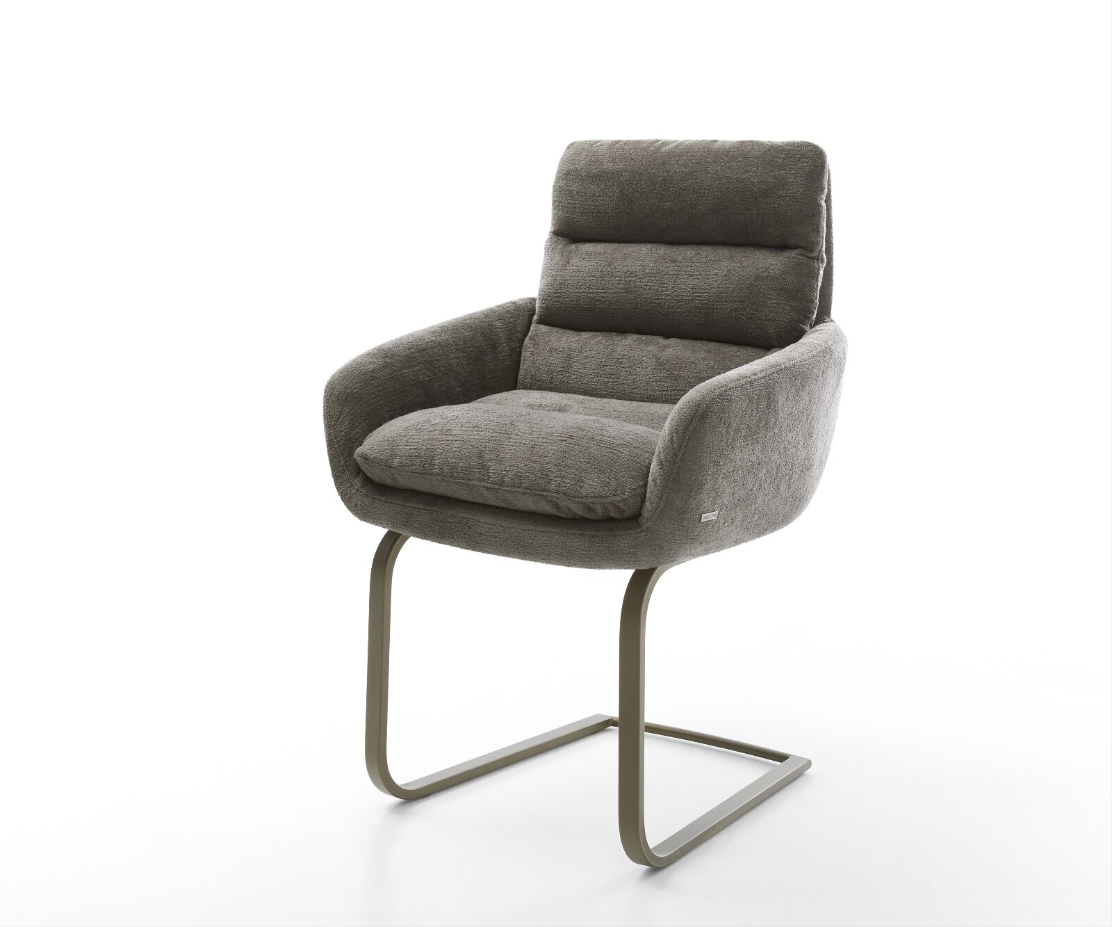 Freischwinger Abelia-Flex mit Armlehnen Bouclé Soft Schlamm Freischwinger f günstig online kaufen