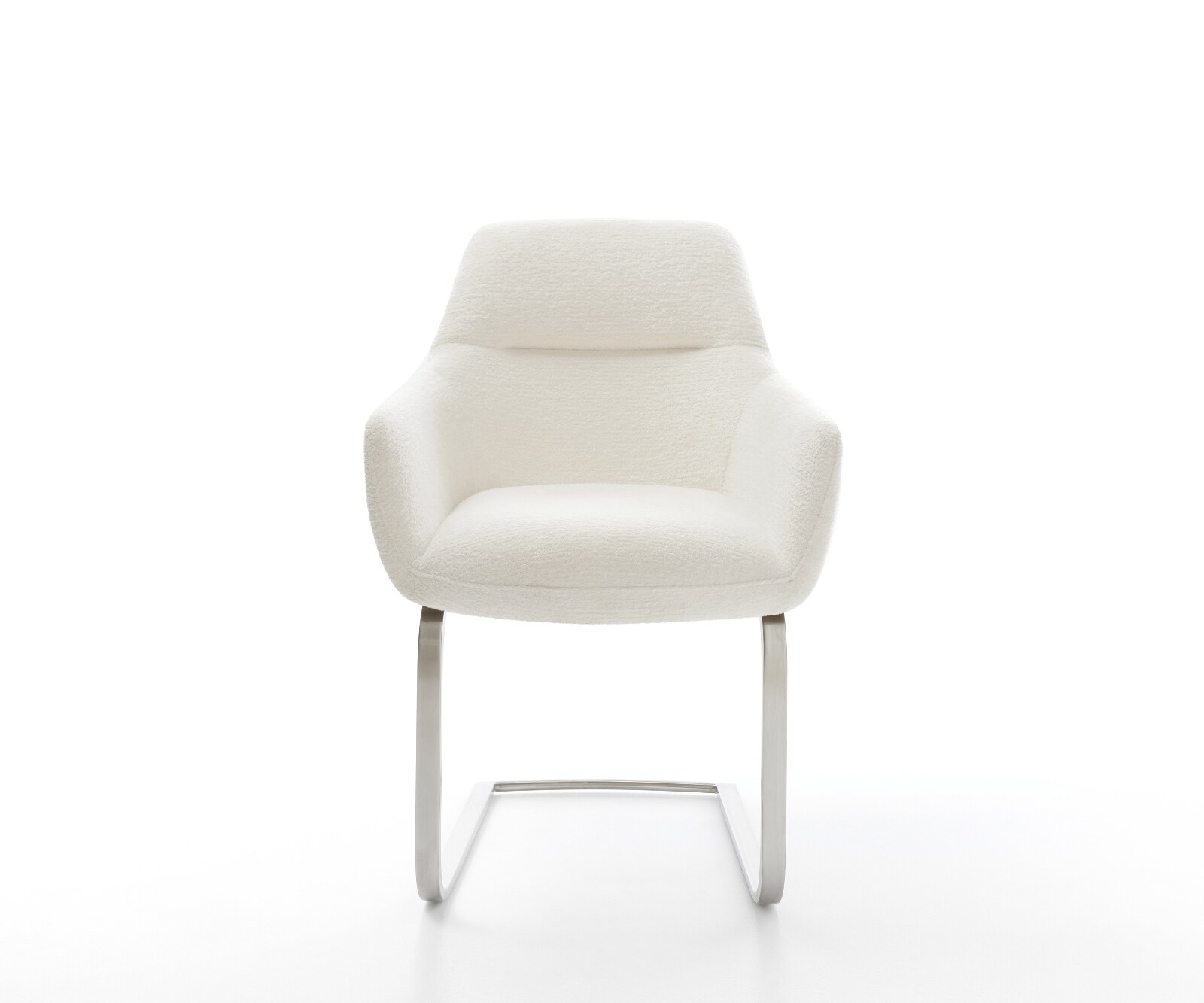 Freischwinger Pejo-Flex Bouclé Soft Beige Freischwinger flach Edelstahl Taschenfederkern 2