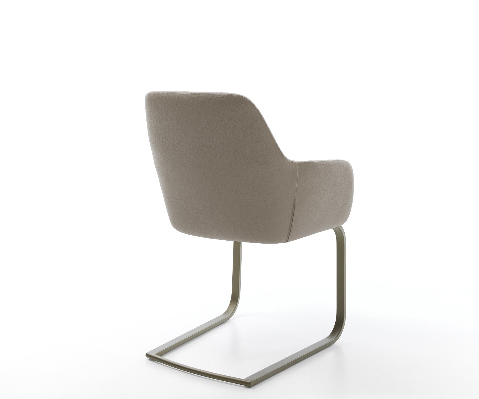 Freischwinger Pejo-Flex Echt-Leder Schlamm Freischwinger flach Effektfinish Titan Taschenfederkern 4