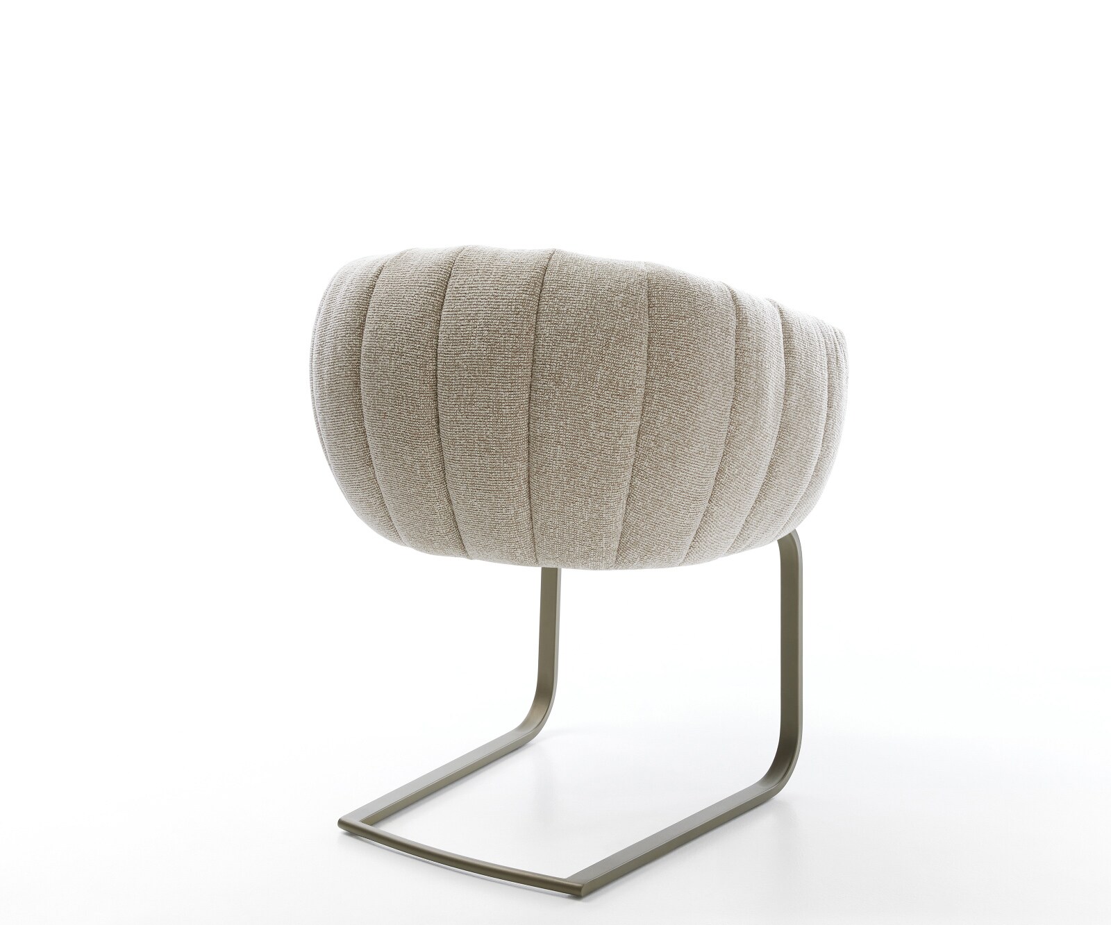 Freischwinger Jada-Flex Webstoff Soft Beige Freischwinger flach Effektfinish Titan Taschenfederkern 5