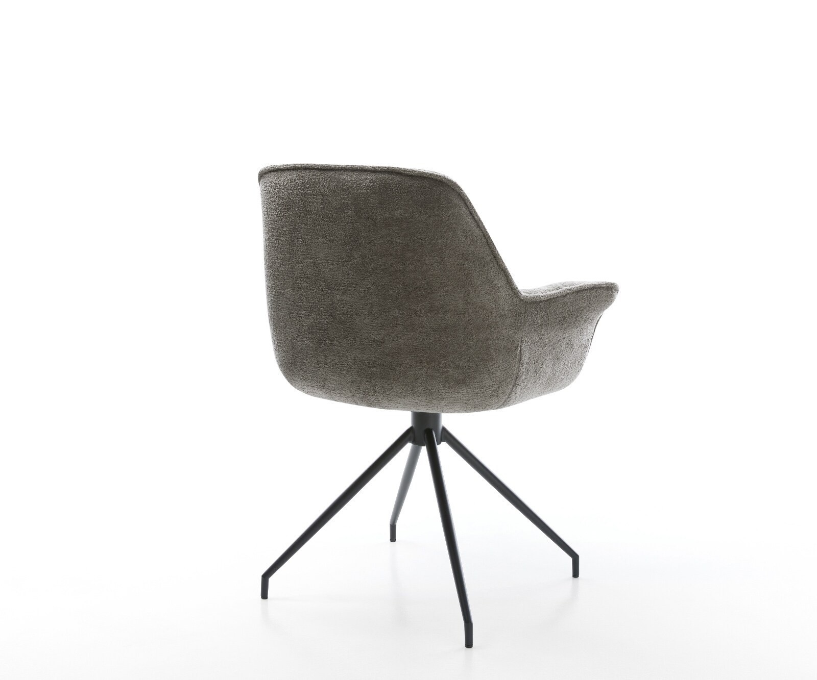 Esszimmerstuhl Kaira-Flex Bouclé Soft Schlamm Kreuzgestell konisch Schwarz 4