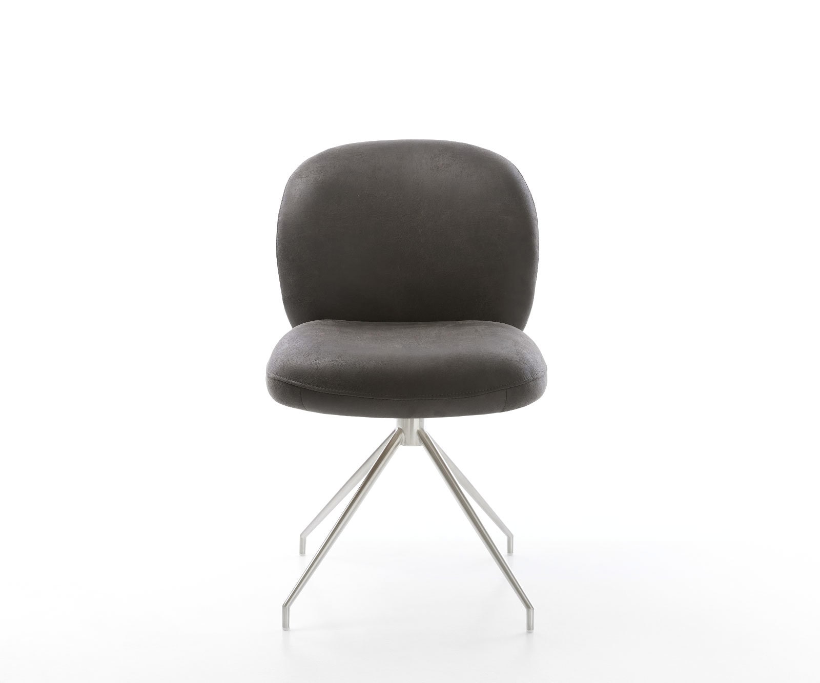 Drehstuhl Nube-Flex Mikrofaser Anthrazit Vintage Kreuzgestell konisch Edelstahl 180° drehbar Taschenfederkern 1 Drehstuhl Nube-Flex Mikrofaser Anthrazit Vintage Kreuzgestell konisch Edelstahl 180° drehbar Taschenfederkern 1