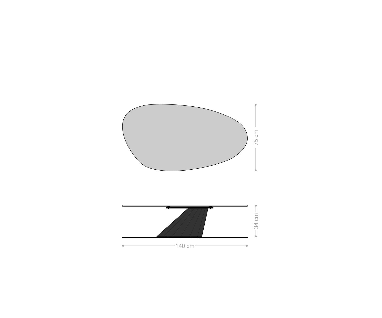 Couchtisch Edge Massivholz Oval 5