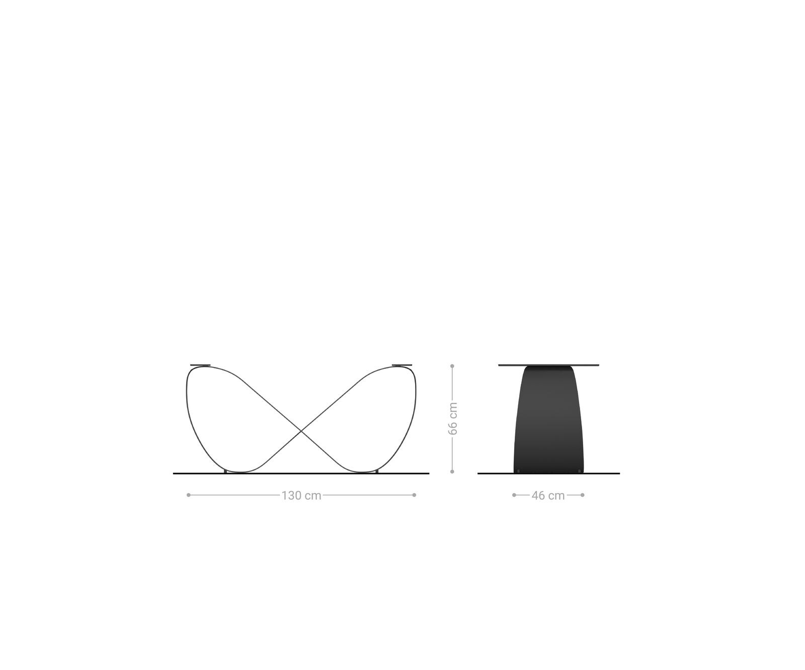 Tischgestell Infinity Metall Schwarz für Ausziehtisch von 180-300 cm 1