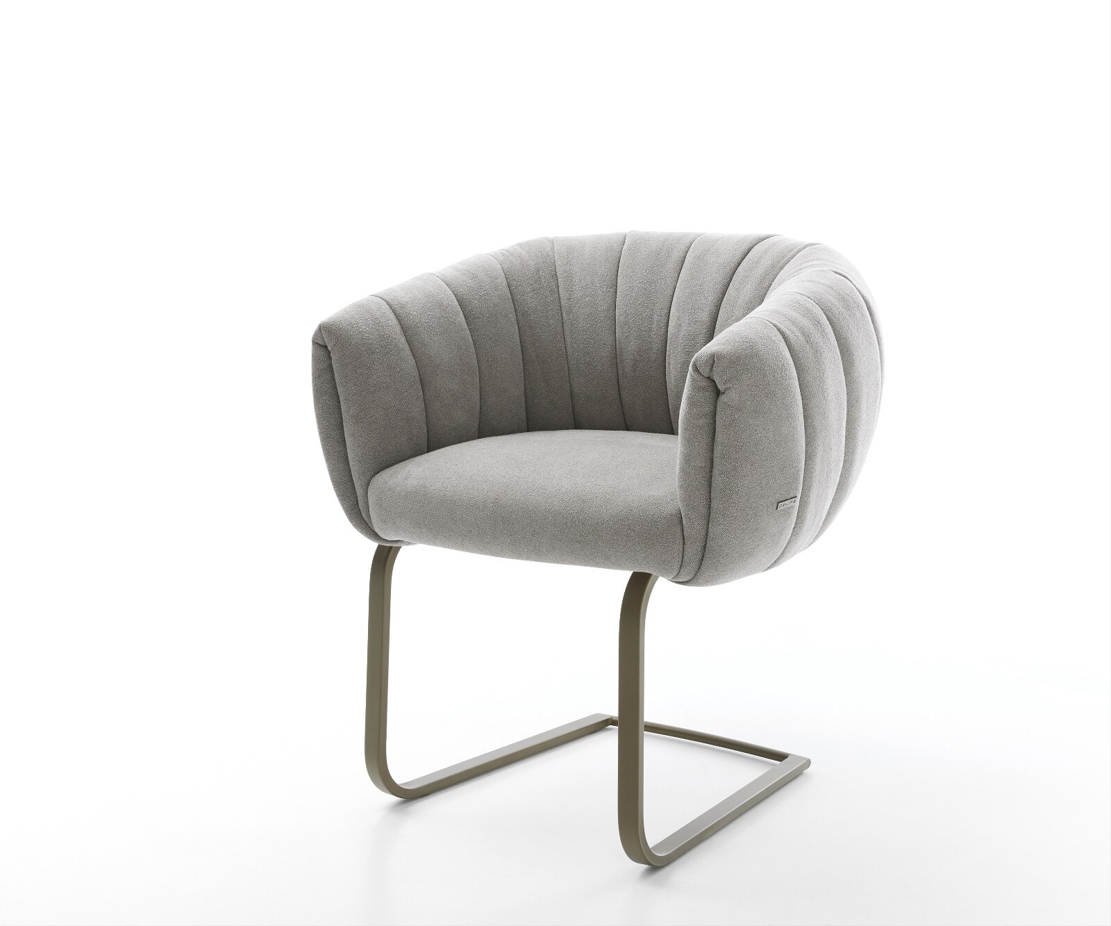 Freischwinger Jada-Flex Strukturstoff Soft Grau Freischwinger flach Effektfinish Titan Taschenfederkern 1