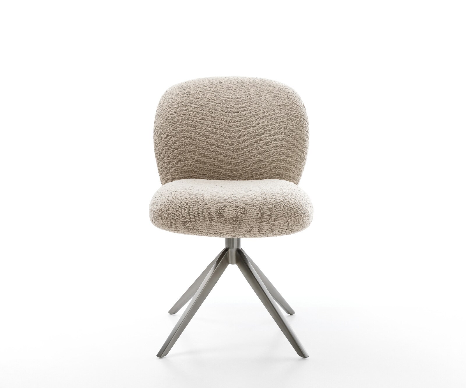 Drehstuhl Nube-Flex Bouclé Schlamm Kreuzgestell breit Graphit 360° drehbar Wippfunktion Taschenfederkern 2