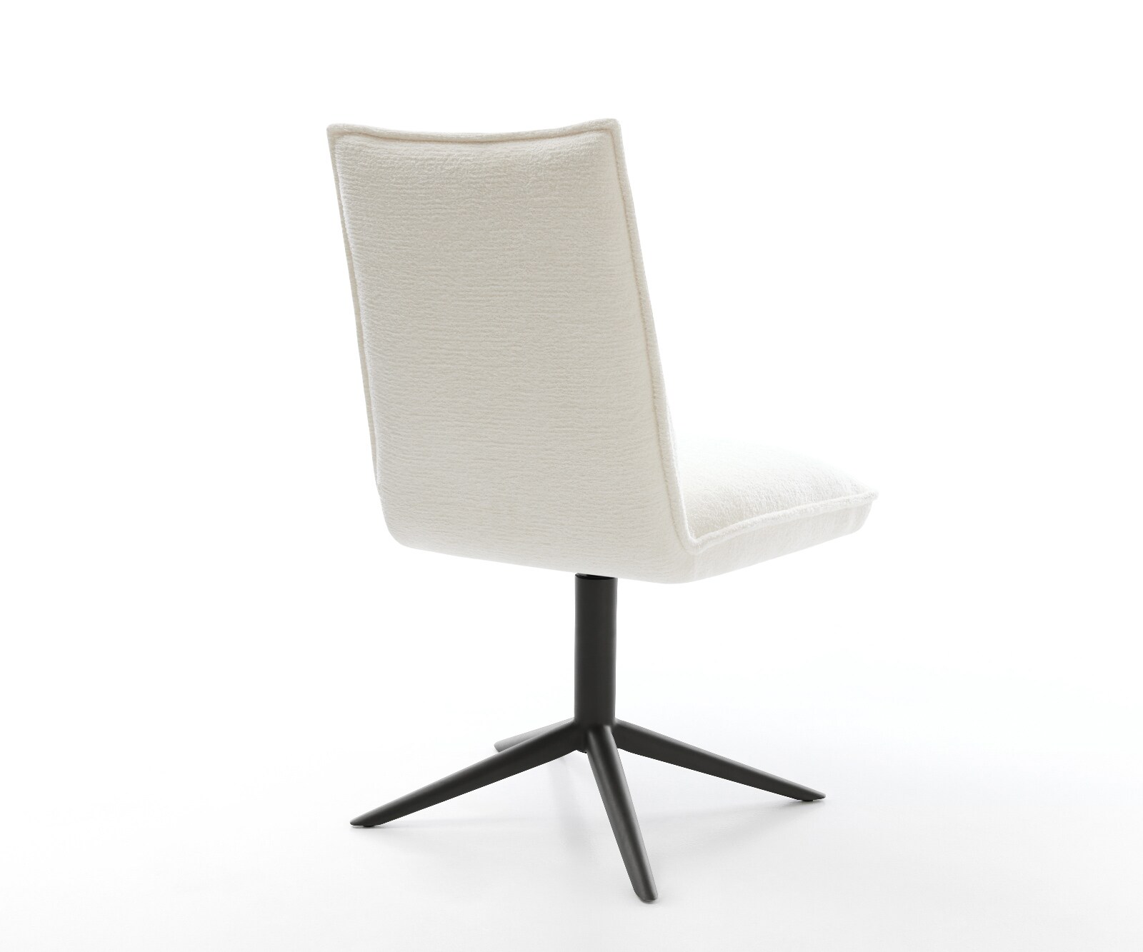 Drehstuhl Lelio-Flex Bouclé Soft Beige Fußkreuz Schwarz 360° drehbar Wippfunktion Taschenfederkern 5