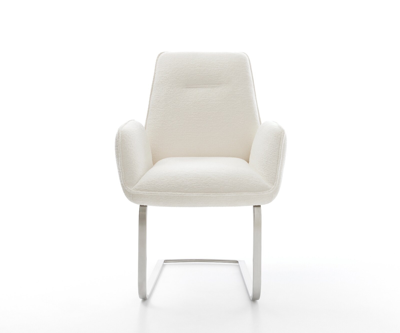 Freischwinger Zoa-Flex Bouclé Soft Beige Freischwinger flach Edelstahl Taschenfederkern 1