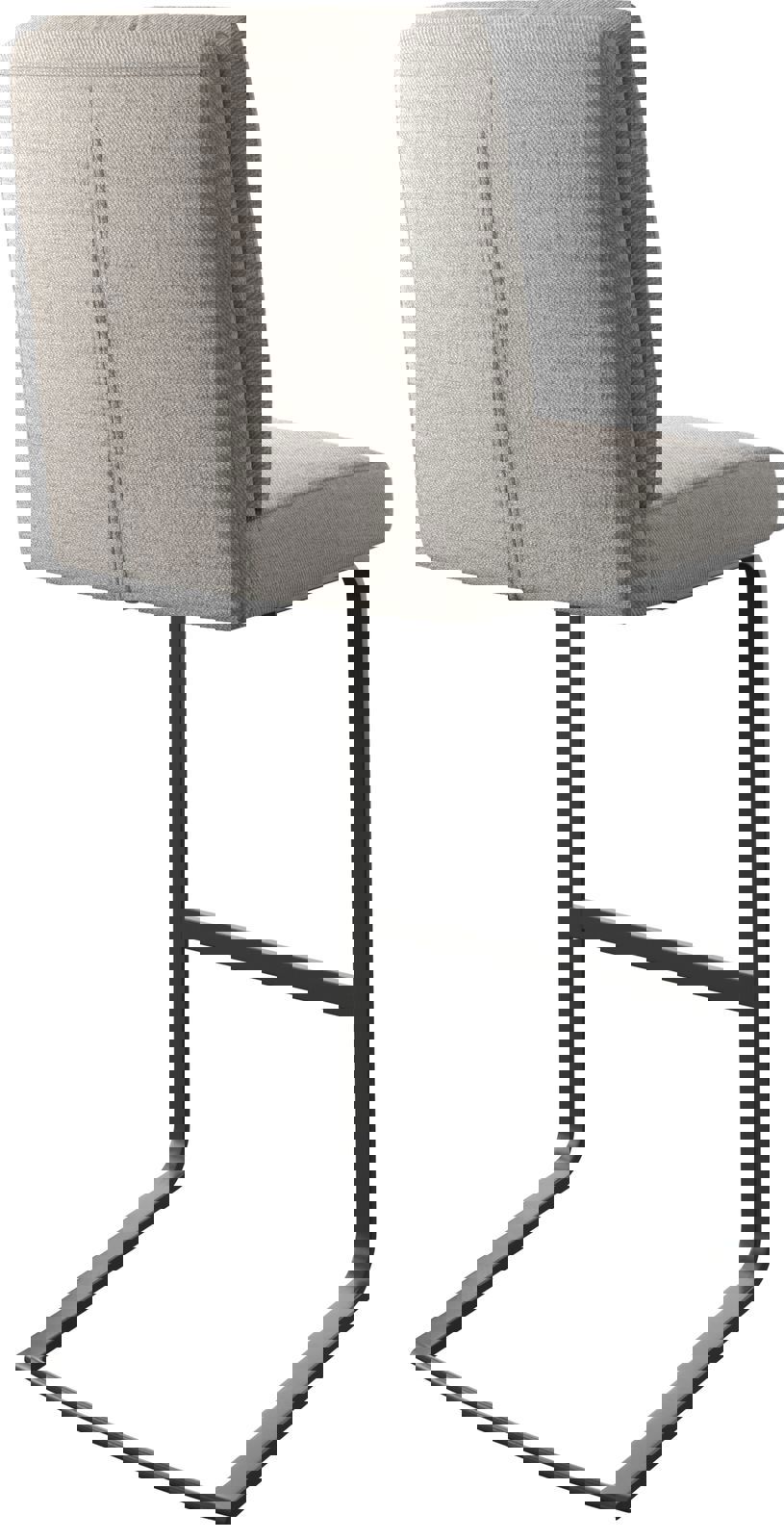 Barstuhl Pela-Flex Stripes Hellgrau Freischwinger flach Metall 5